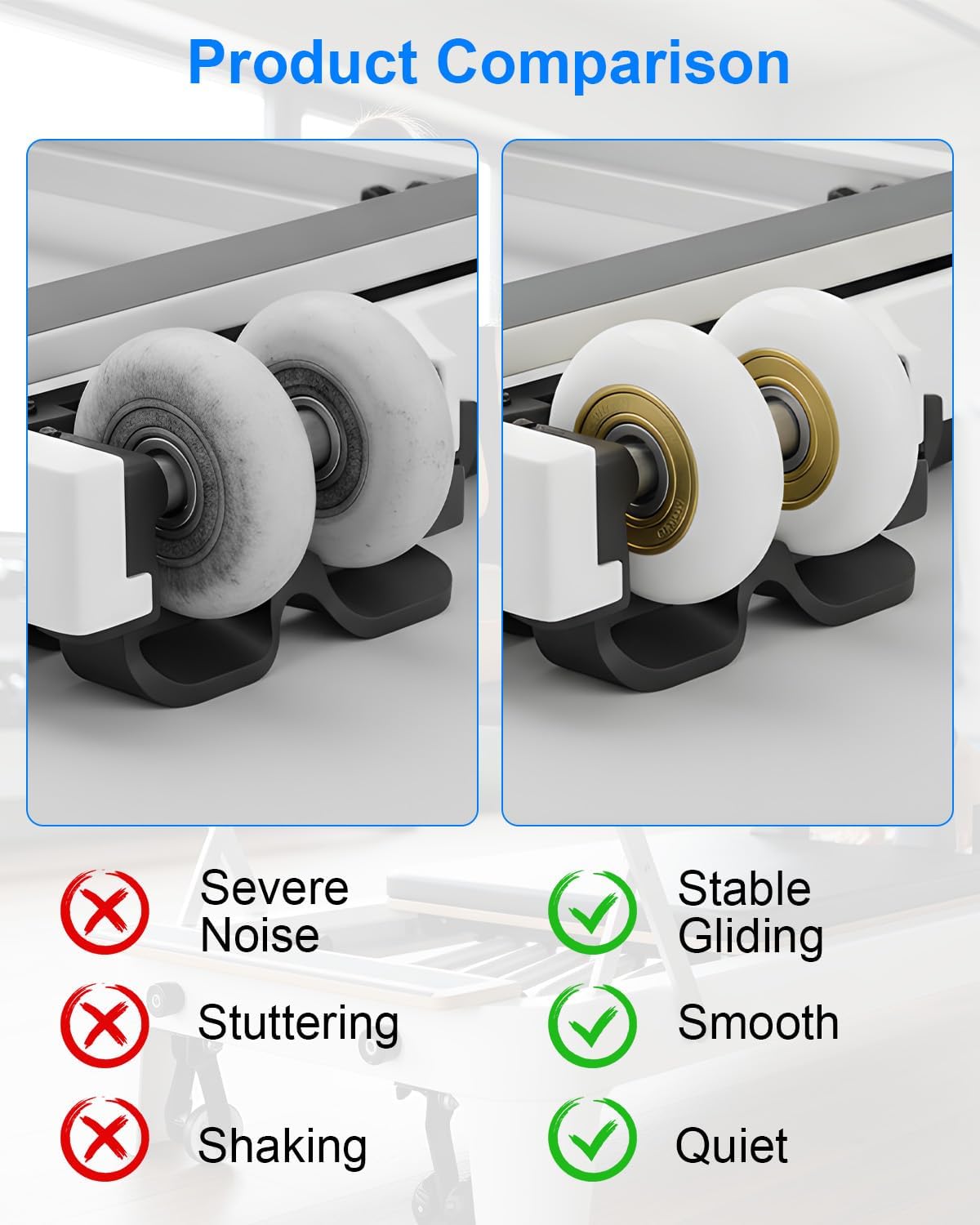 Replacement Roller Wheels Compatible with Aero Pilates Reformer Machine image 4