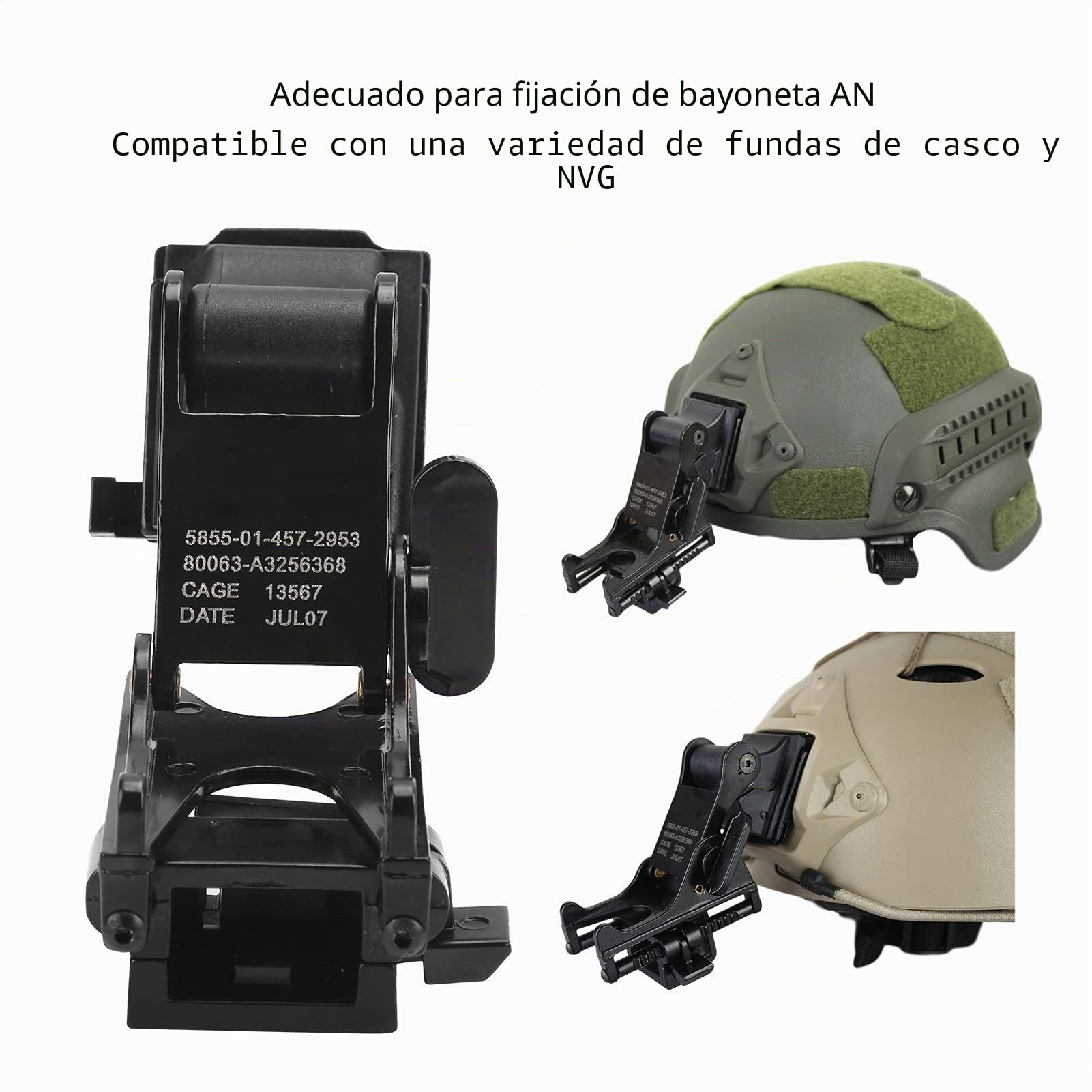 Topyond Accesorios para Casco de Metal para visión Nocturna, Soporte Adaptador de Casco M88 para visión Nocturna PVS-14, Soporte Adaptador de Unidad de visión Nocturna Mejorada