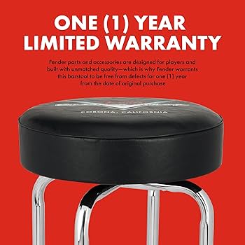 Fender BarsTool フェンダー イス　椅子 Fender® Guitars & Amps Pick Pouch Barstool, Black