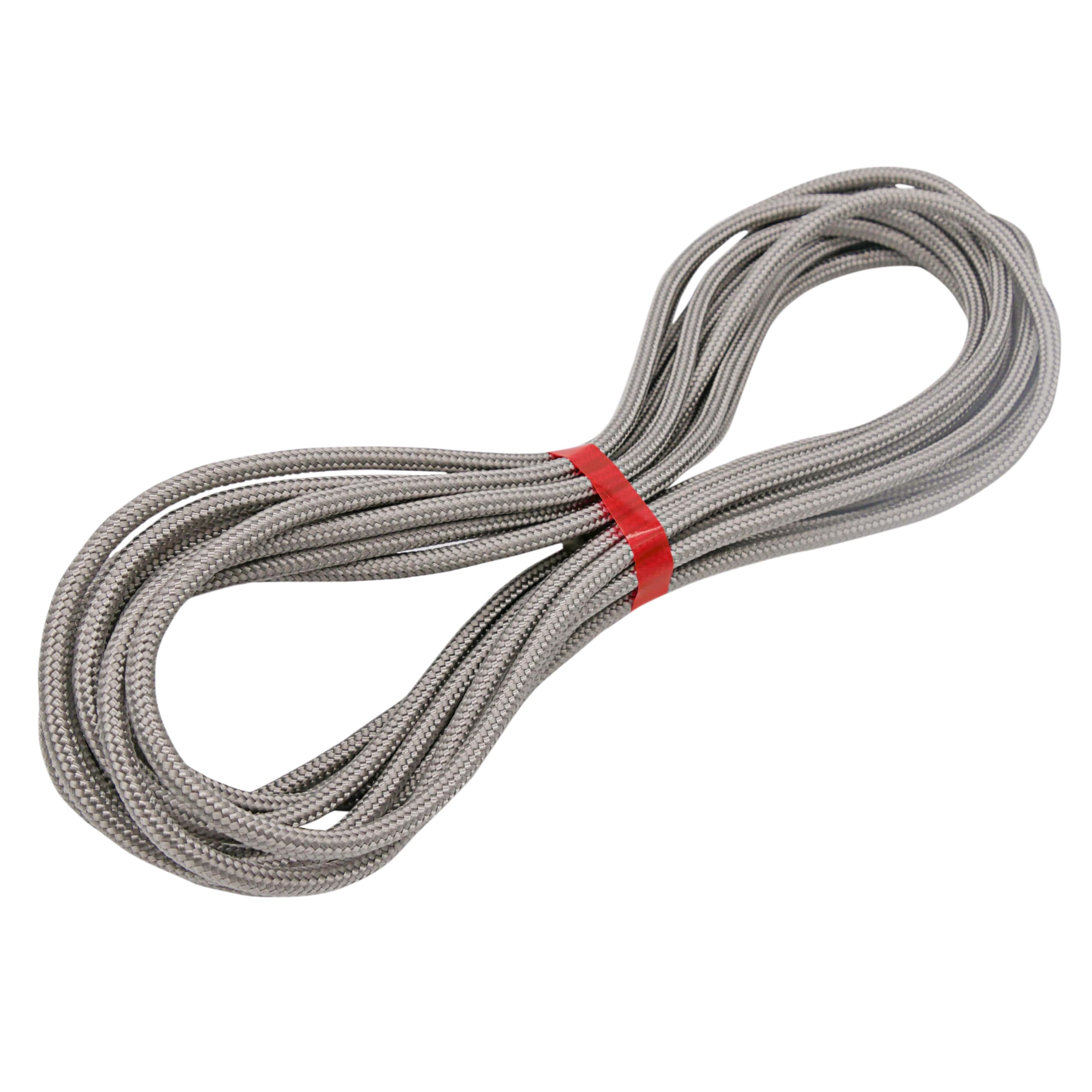 Toldoro® Cordage 5m et Ø 6mm Gris/Corde pour Parasol en Polyester/Corde Solide avec Charge de Rupture de 800kg et 1050 daN/Corde Marin et Corde Voile ombrage