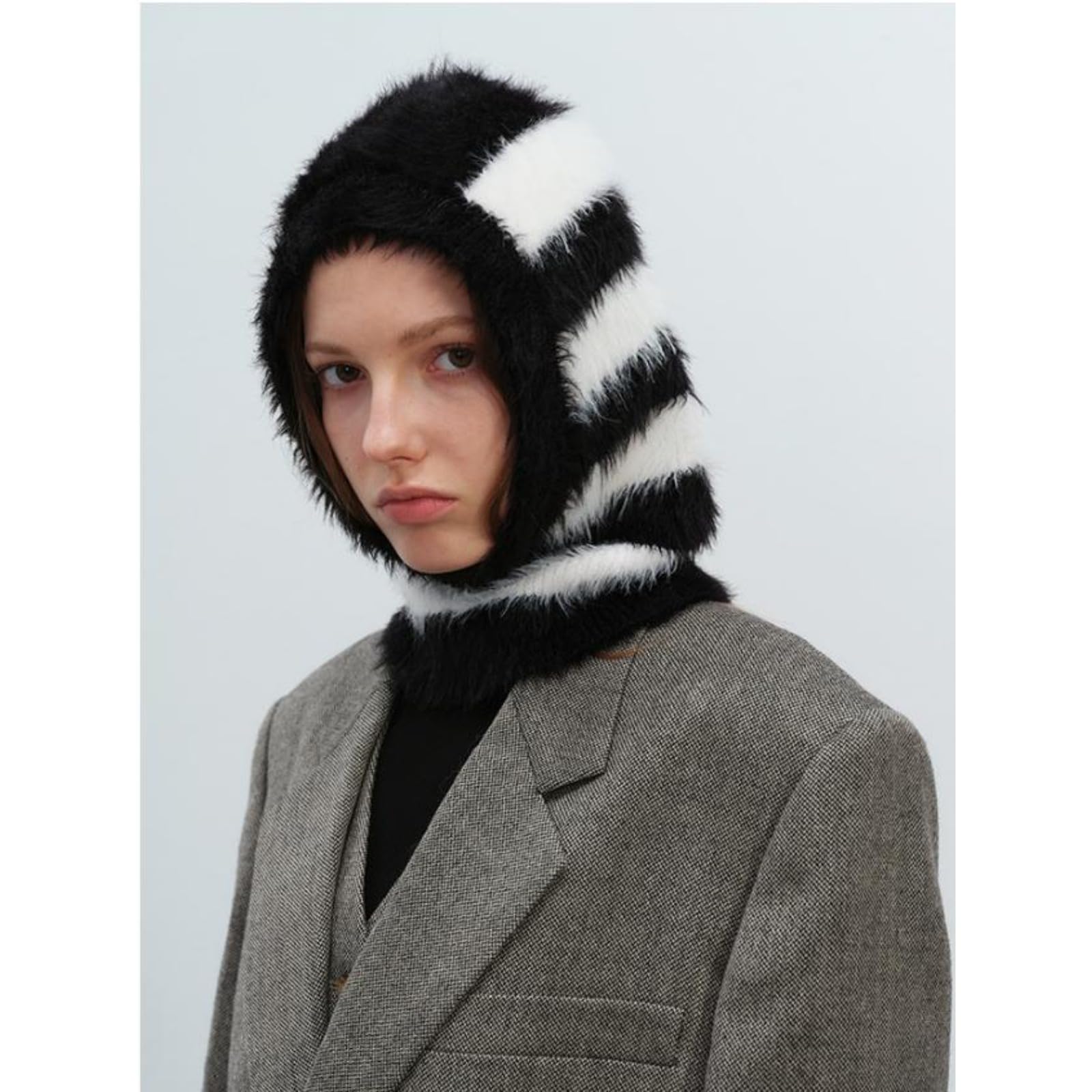 Sombreros de invierno para mujer, con capucha, pasamontañas, de punto, resistente al viento, para esquí, calavera, gorro, calentador de cuello, bufanda, casco