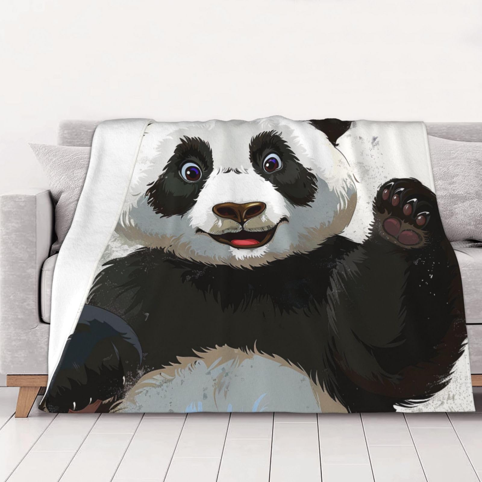 Couverture en flanelle panda de qualité supérieure douce et chaude