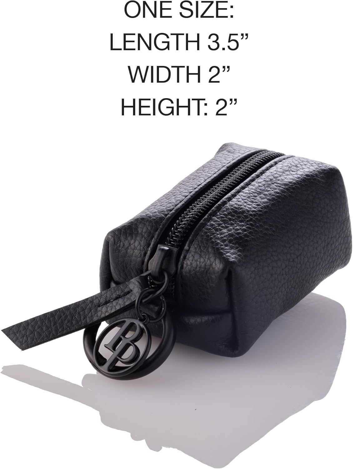 Rein - The Recycled Vegan Leather Pouch Durable Heavy Duty Bag Holder, Leash Attachment Made With Sustainable Materials, Custom Hardware for Small, Medium & Large Dogs, Black Beauty