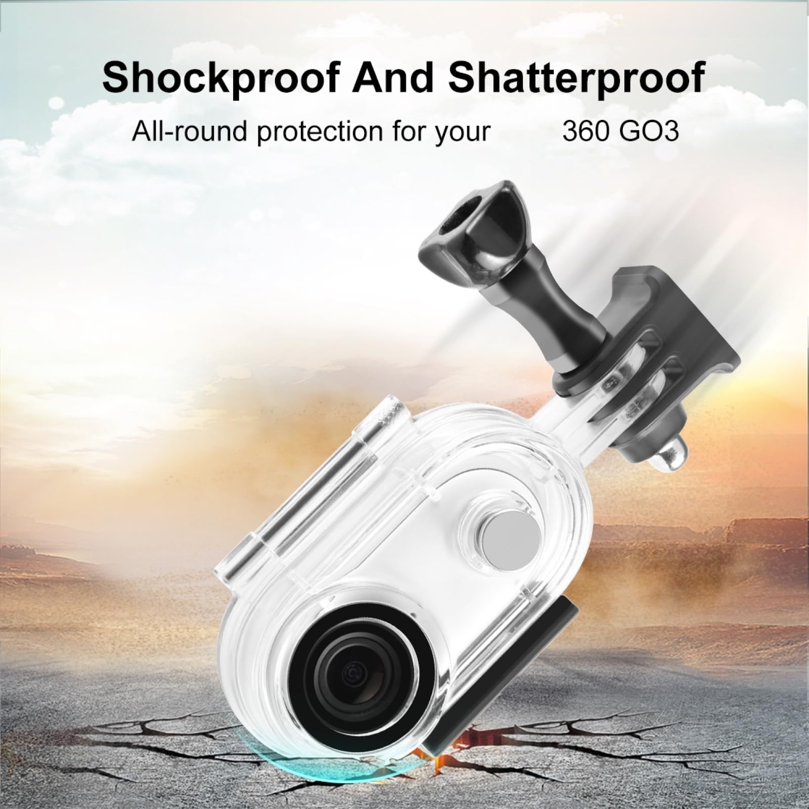 Boîtier étanche 60 M Pour Insta360 GO 3S/GO 3 – Coque Protection Sous-marine, Verre Trempé, Avec Base