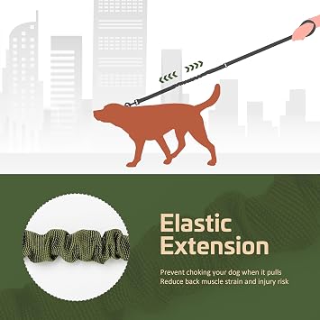 Forestpaw No Pull Tactical Dog Harness and Tactical Dog Leash Set for Medium Large Dogs Training Walking Running