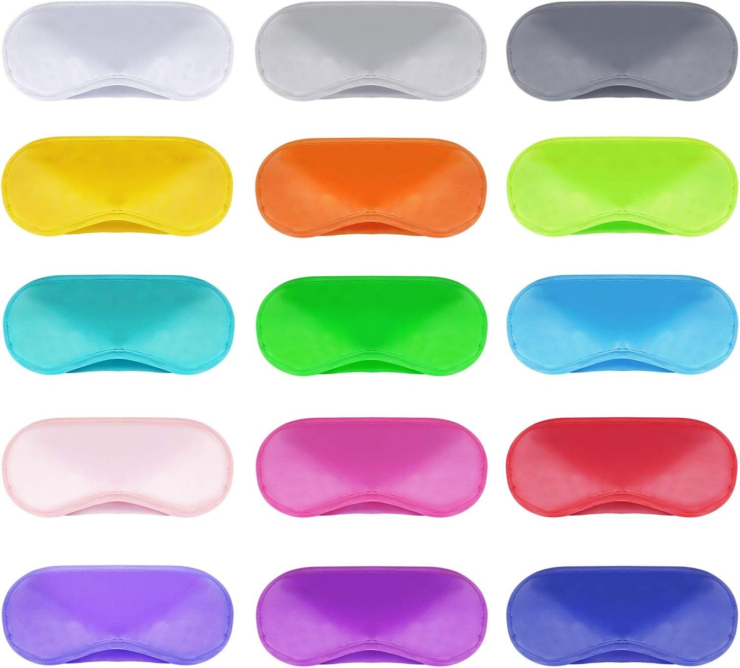 Hicarer 30 Pcs Blindfolds Sleep Eye Masks Cover Adjustable, Multicolored