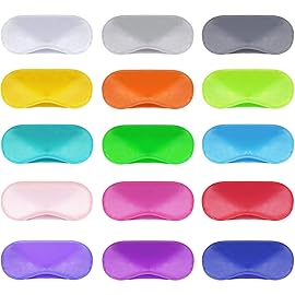 30 Pieces Blindfold Eye Cover Sleep Mask for Games Party Sleeping Travel with Nose Pad and Adjustable Strap (Multicolored)