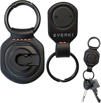 EVERKI Quick-Release Leather Keychain Magnetic One-Hand Detachable Keychain, Secure Quick-Release Key Ring for Backpacks Compact & Lightweight Design, Ideal Gift for Business Commuters & Travelers