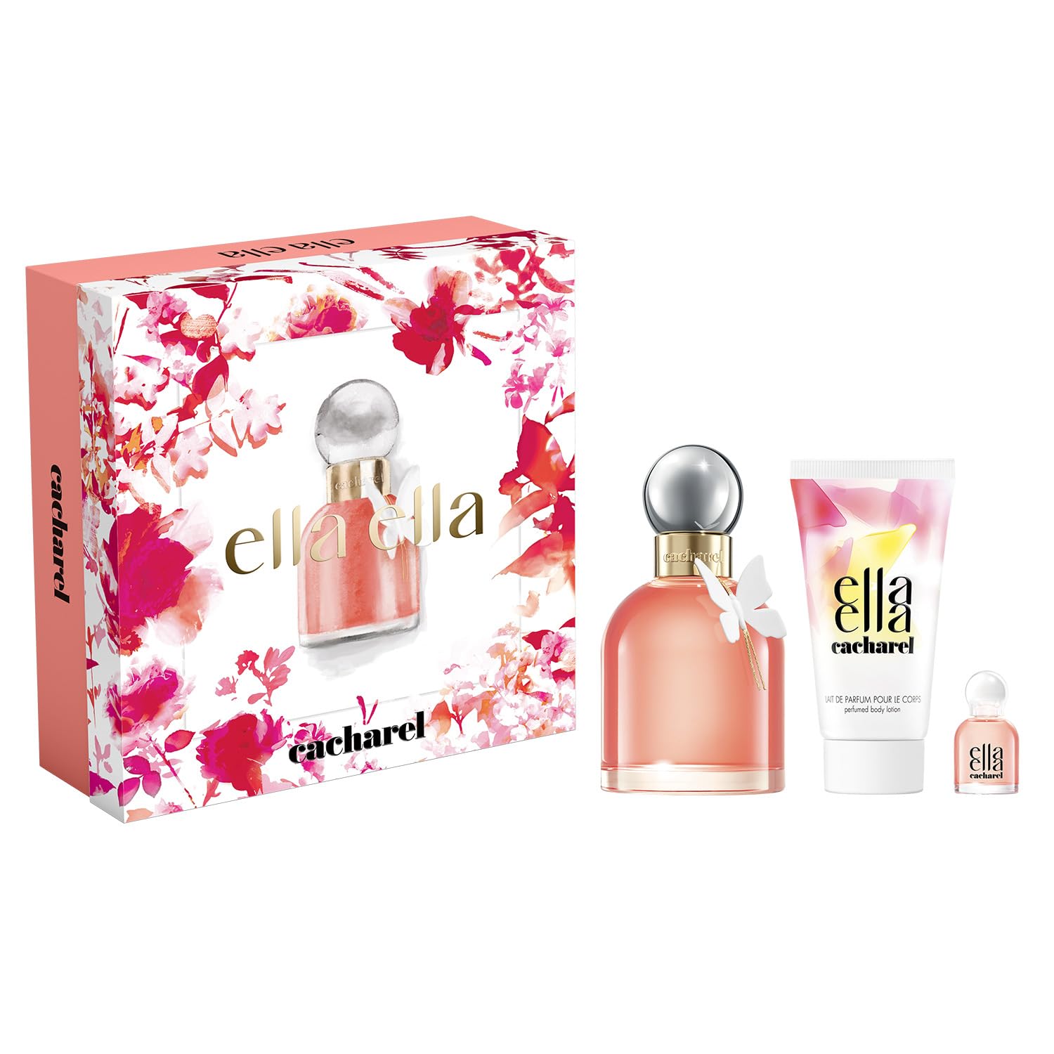 Cacharel Ella Ella Set for Women (Eau de Parfum 100ml + 5ml + Body Lotion 50ml)-image-33