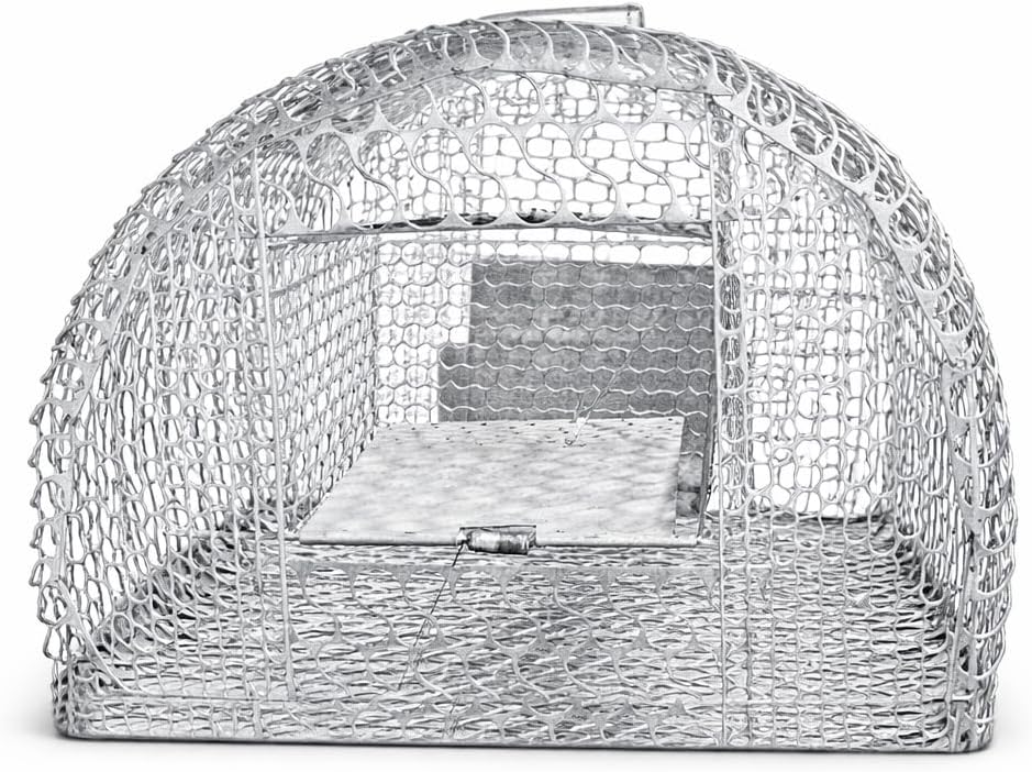 LIVEVIE Humane Mouse Trap (Set of 4) – Live Catch and Release Rodent Trap – Reinforced Mesh Arch Cage for Mice & Voles – Reusable Galvanized Steel No-Injury Design