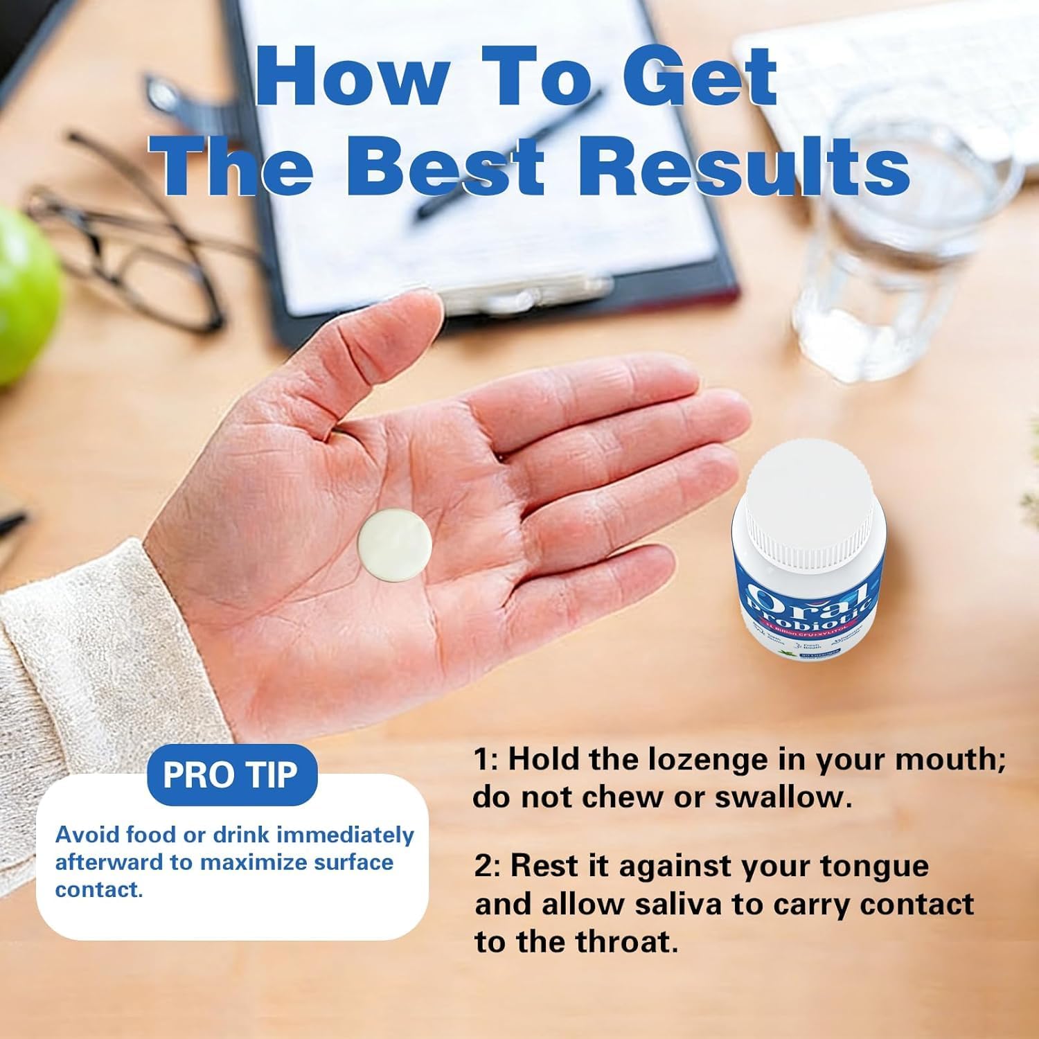 Oral Probiotics for Mouth Bad Breath for Adults - 11 Billion CFU - Oral Dental Probiotics for Teeth and Gums - Boosts Oral Health - Dry Mouth, Gum Restore, Fresh Breath & Gut Health, 120 Lozenges
