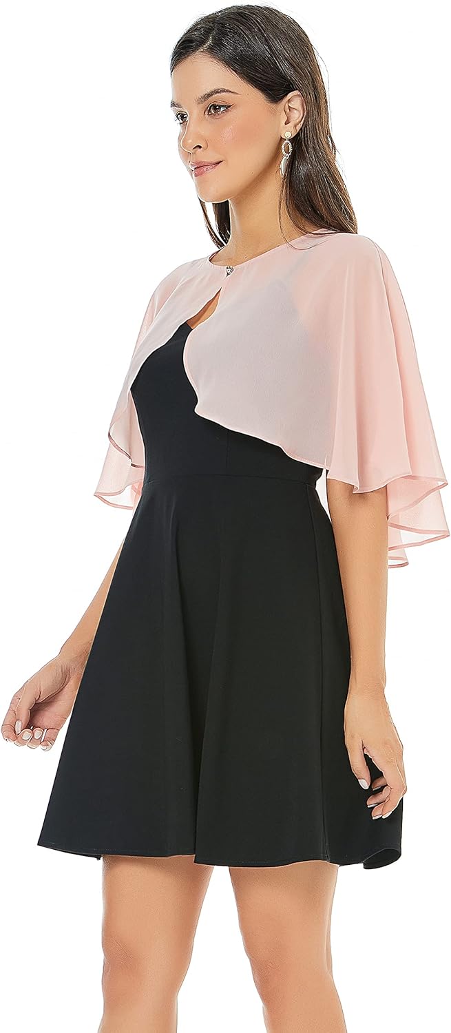 Shawl and Wraps for Evening Dress Chiffon Shawls Wedding Shrug Guest Bridesmaid Cape Scarves for Womens - Image 2