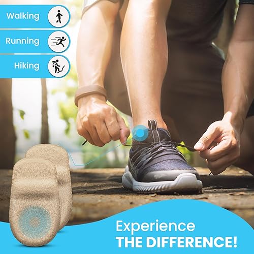 Miniatura 4 de Cojines de talón para aliviar el dolor de talón (paquete de 42 pares)  Inserto de cojín para espolones de talón y absorción de golpes, almohadillas
