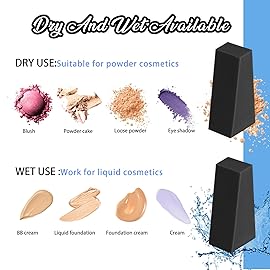 Teenitor 48 Pieces Cosmetic Makeup Sponges Wedges Beauty Blender Sponges, Small Triangle Makeup Sponge Wedges, Non-Latex Cosmetic Puff, Wedge Beauty Sponge Disposable Makeup Applicator