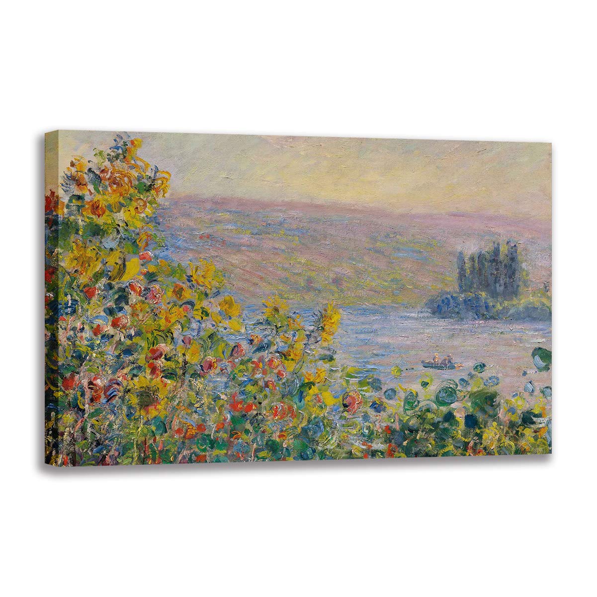 Impressions sur Toile Monet paysage avec chassis pour creer un salon apaisant et lumineux