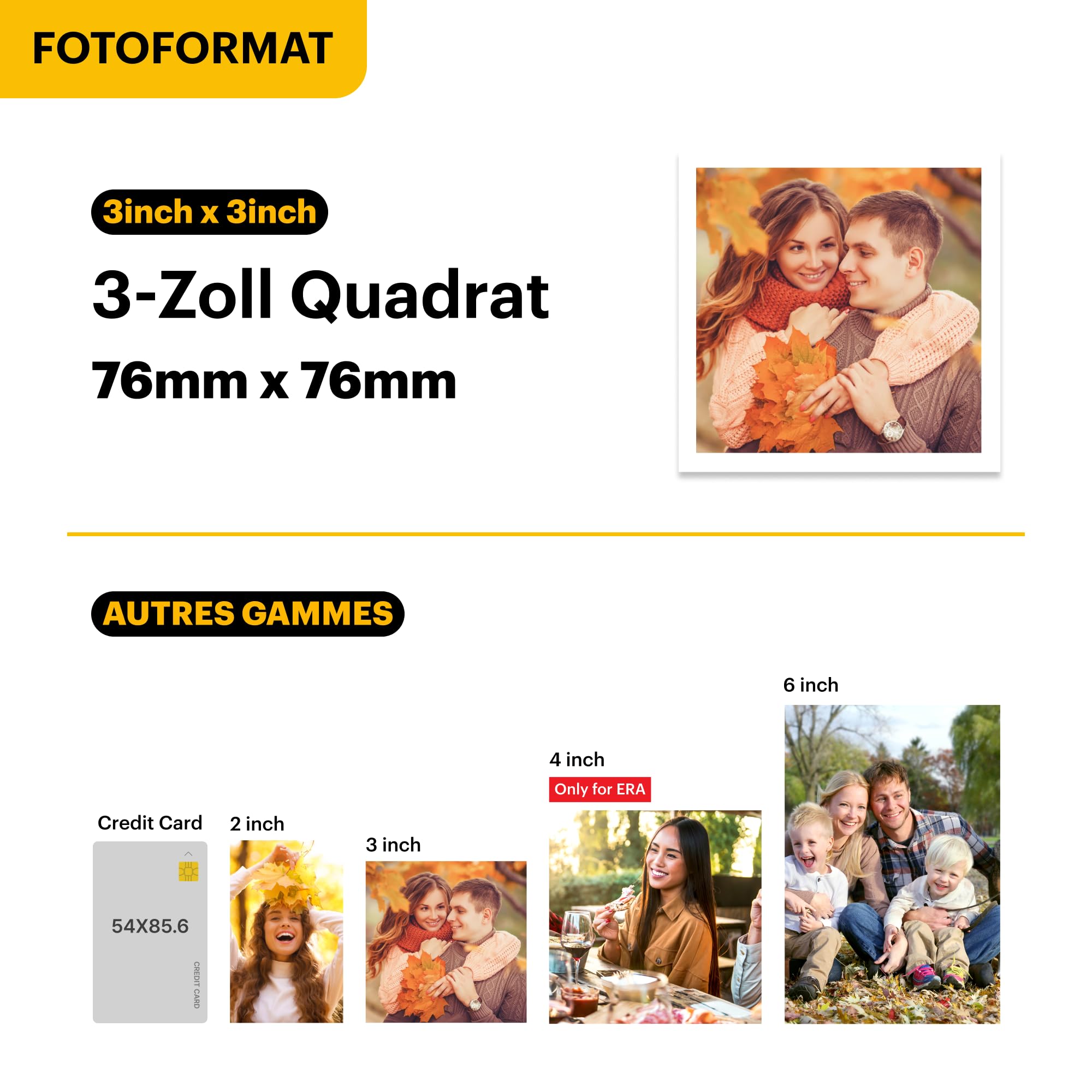 KODAK Mini 3 Retro Tragbarer Fotodrucker, 7,6 x 7,6 cm, Bluetooth, 4PASS-Farbsublimation, Weiß
