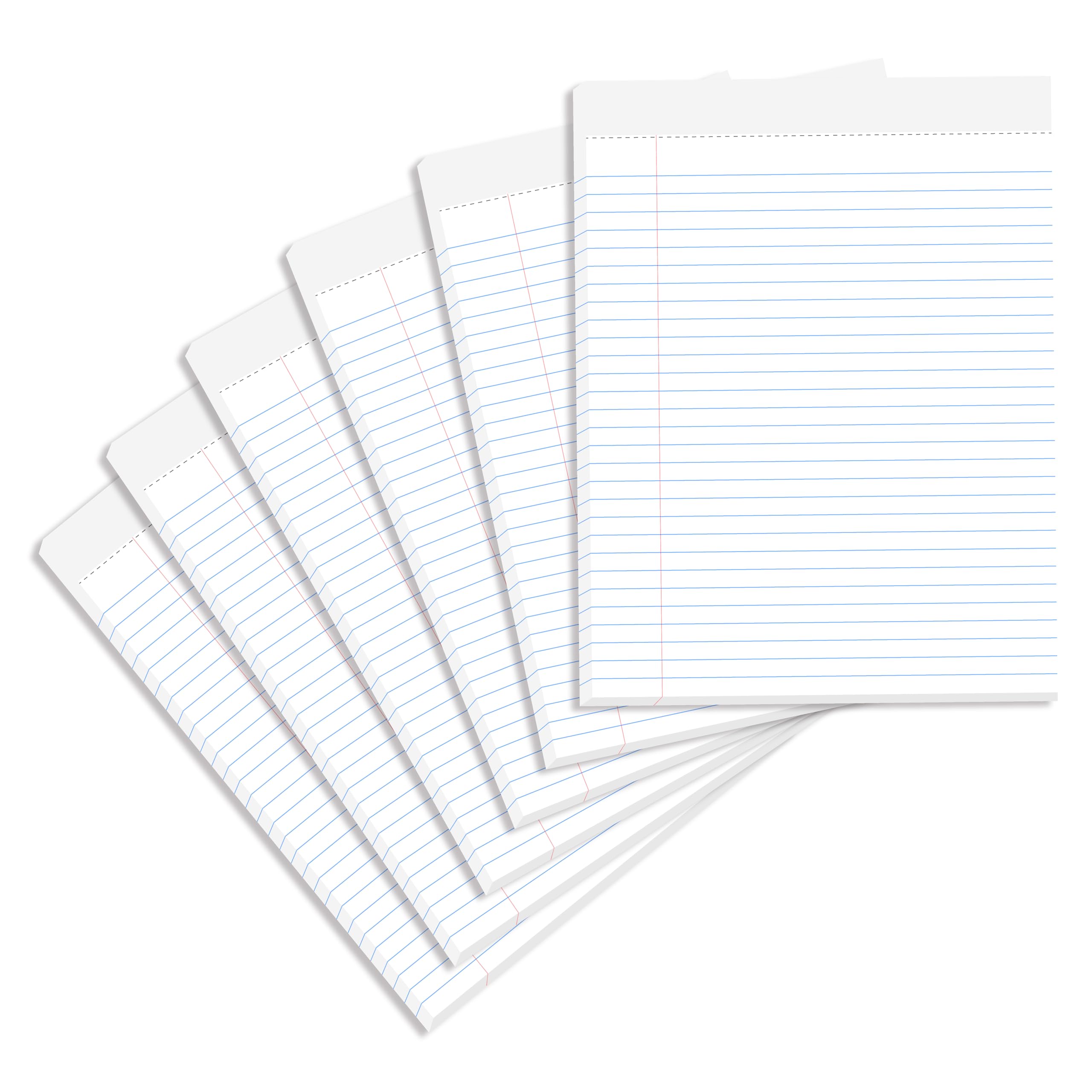 6 Pack Note Pads 5 5 x 8 5 Small Legal Pads Wide Ruled Lined Writing Note Pads