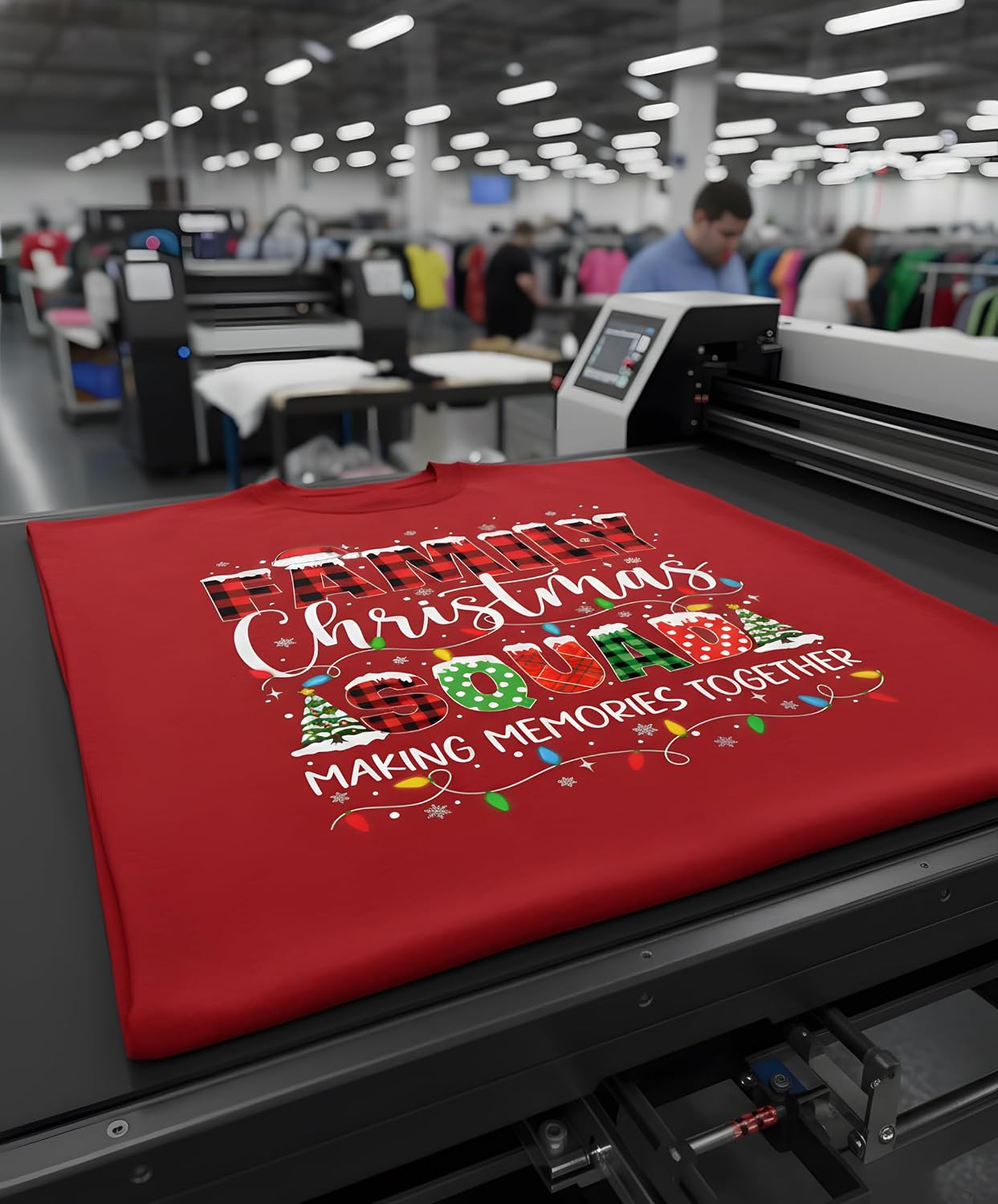 Family Christmas 2025 Matching Squad Santa Red Plaid Xmas T-Shirt for Men Women Boys Girls Kids Toddler Dad Mom