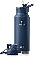 Vista 35 de Botella de agua aislada Ideus 12oz, botella de agua aislada de acero inoxidable para la escuela, botellas aisladas con popotes a prueba de fugas