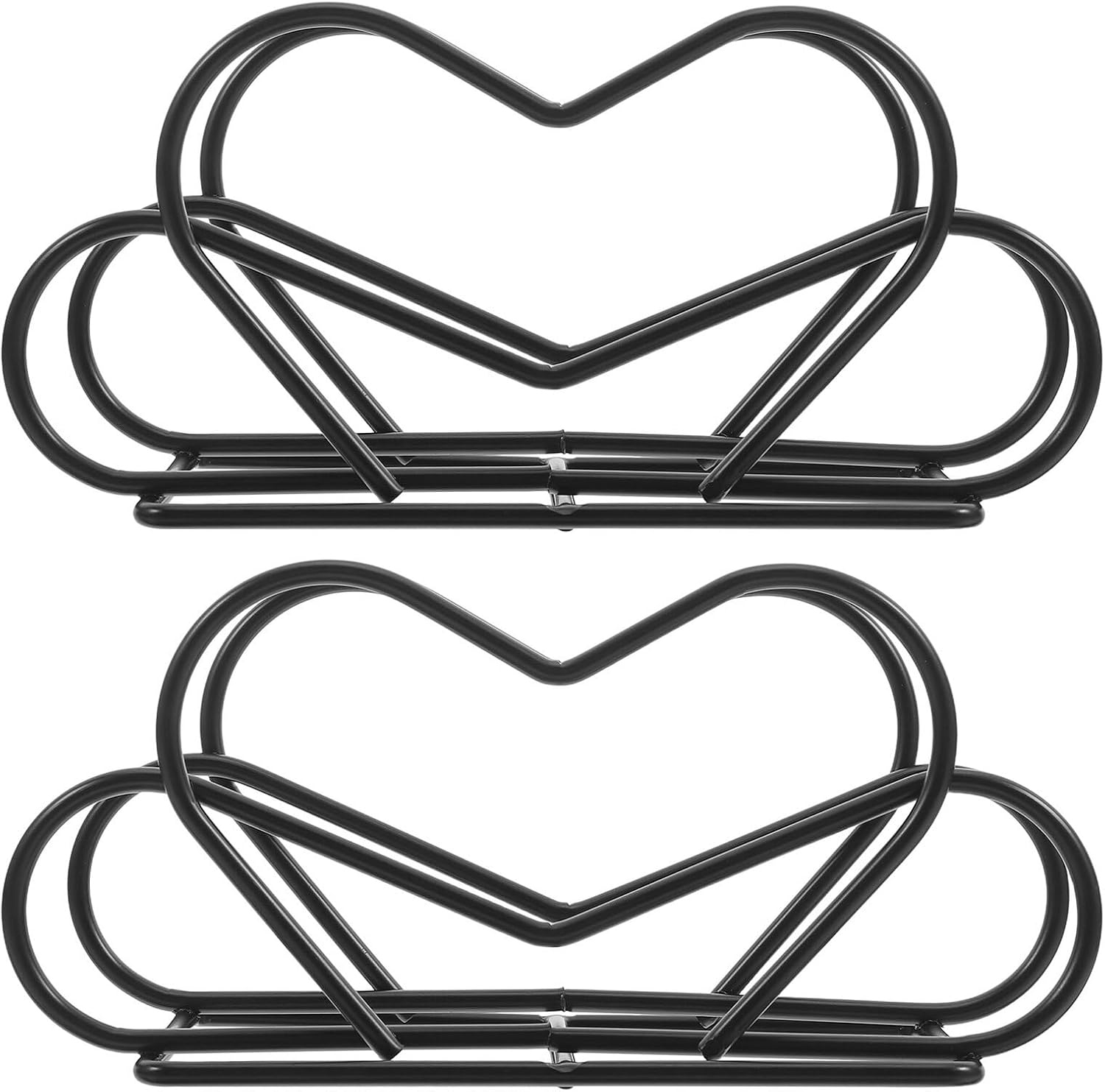 2pcs Standing Napkin Holder Iron Heart Shaped Table Rack