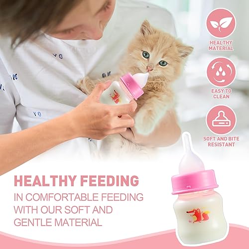 Miniatura 3 de Kit de alimentación de biberones para gatitos y cachorros, biberones para lactancia proporciona un cuidado, comodidad y comodidad sin igual para tu