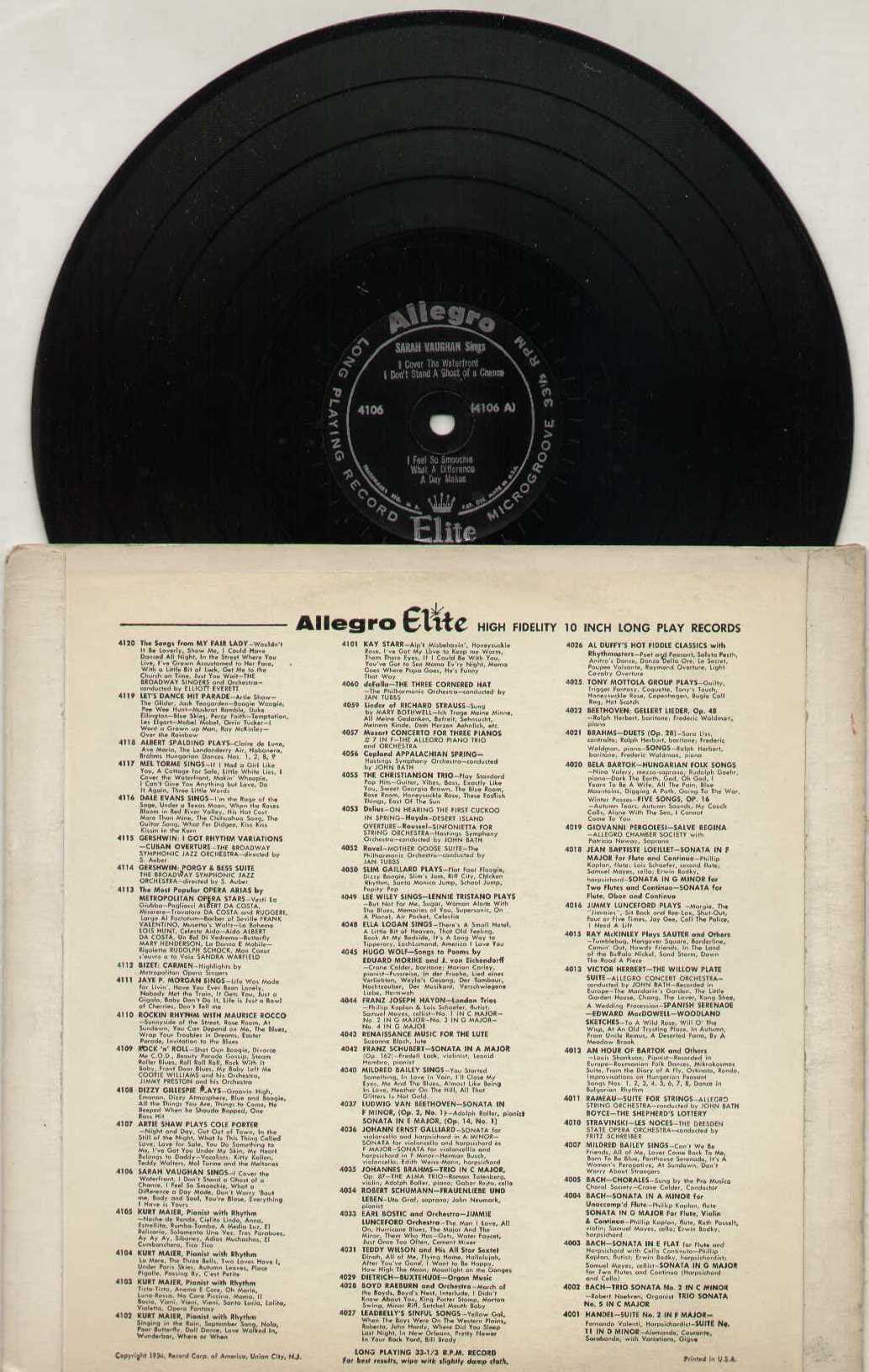 4106 10" Sings VINYL
