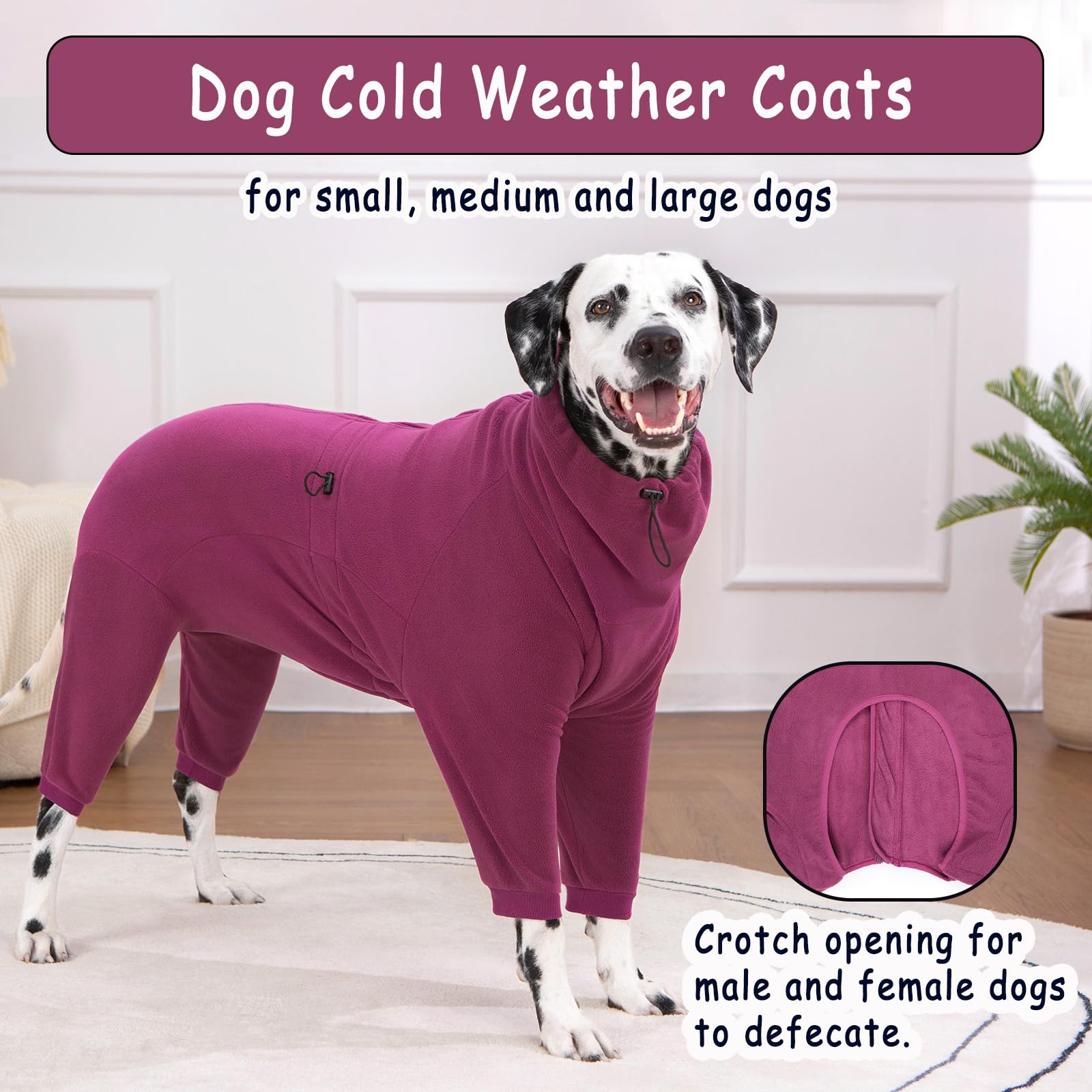 Gooby Stretch fleece vest, hondentrui, roze, M, warme pullover, fleece hondenjas, winterkleding voor honden, reu of teef, sweaters voor kleine en grote honden