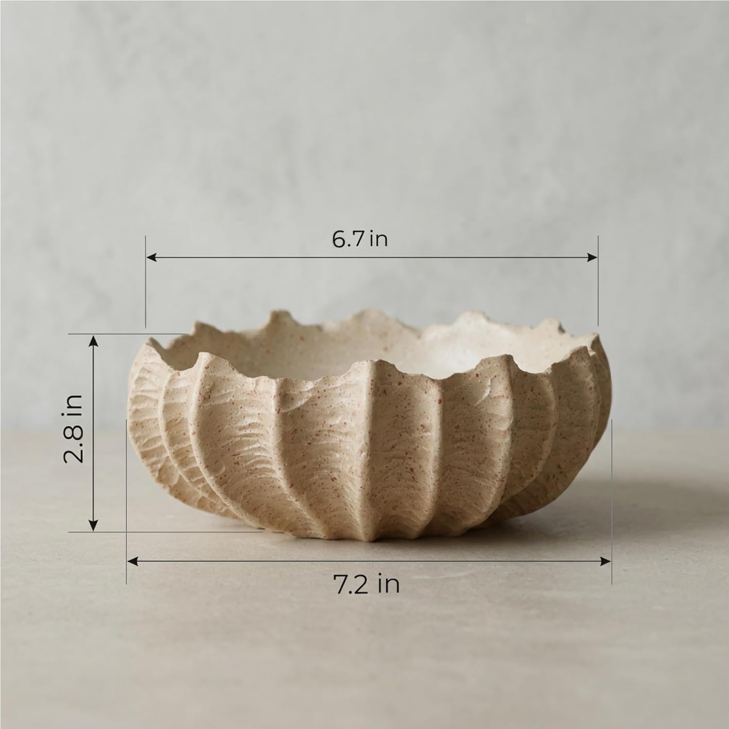 6.7" Key Bowl for Entryway Table, Shell-Shaped Decorative Bowl