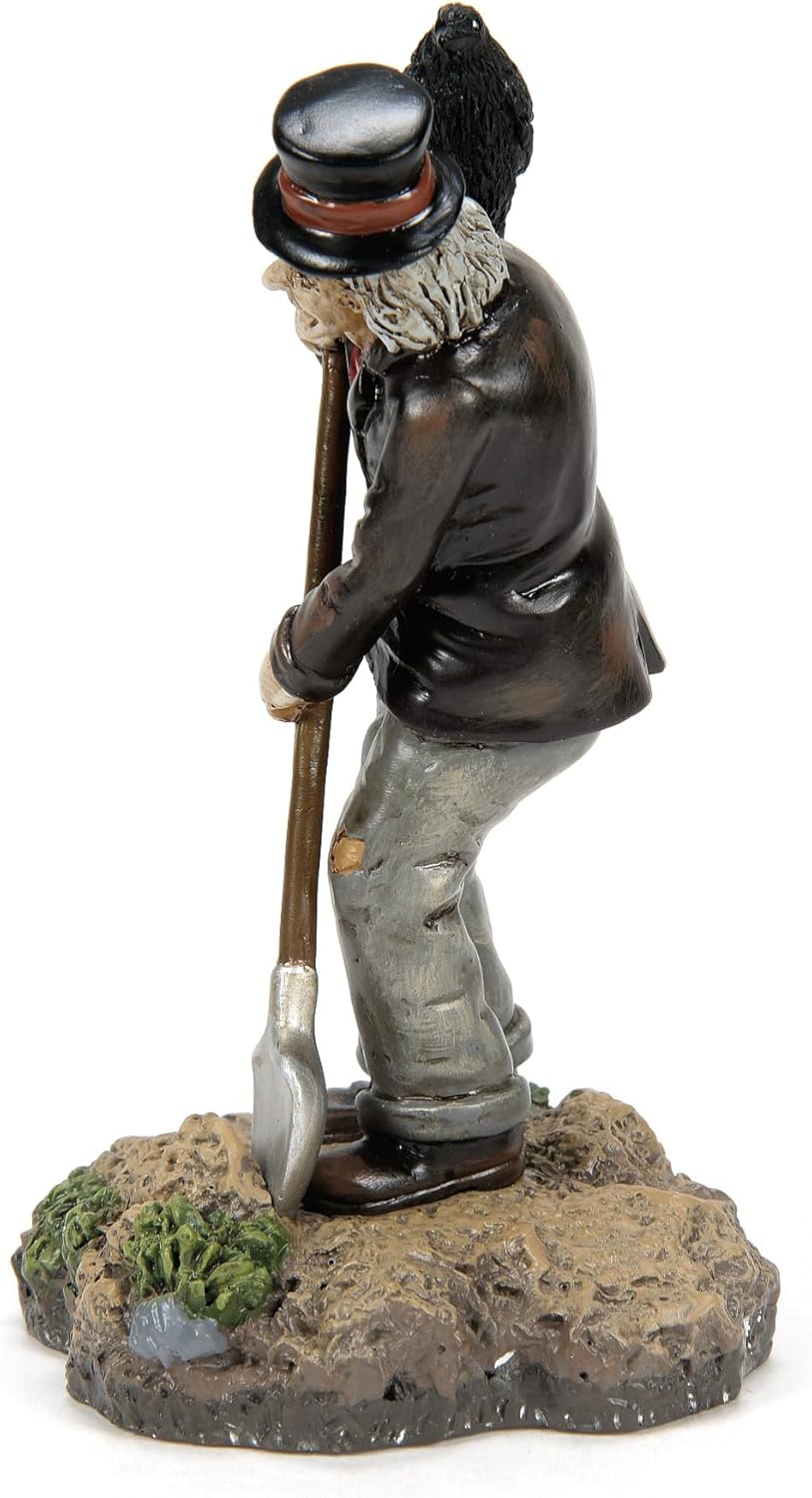 Department 56 Village Collection Accessories Halloween Quoth The Raven Dig Some More Figurine, 4.1 Inch, Multicolor