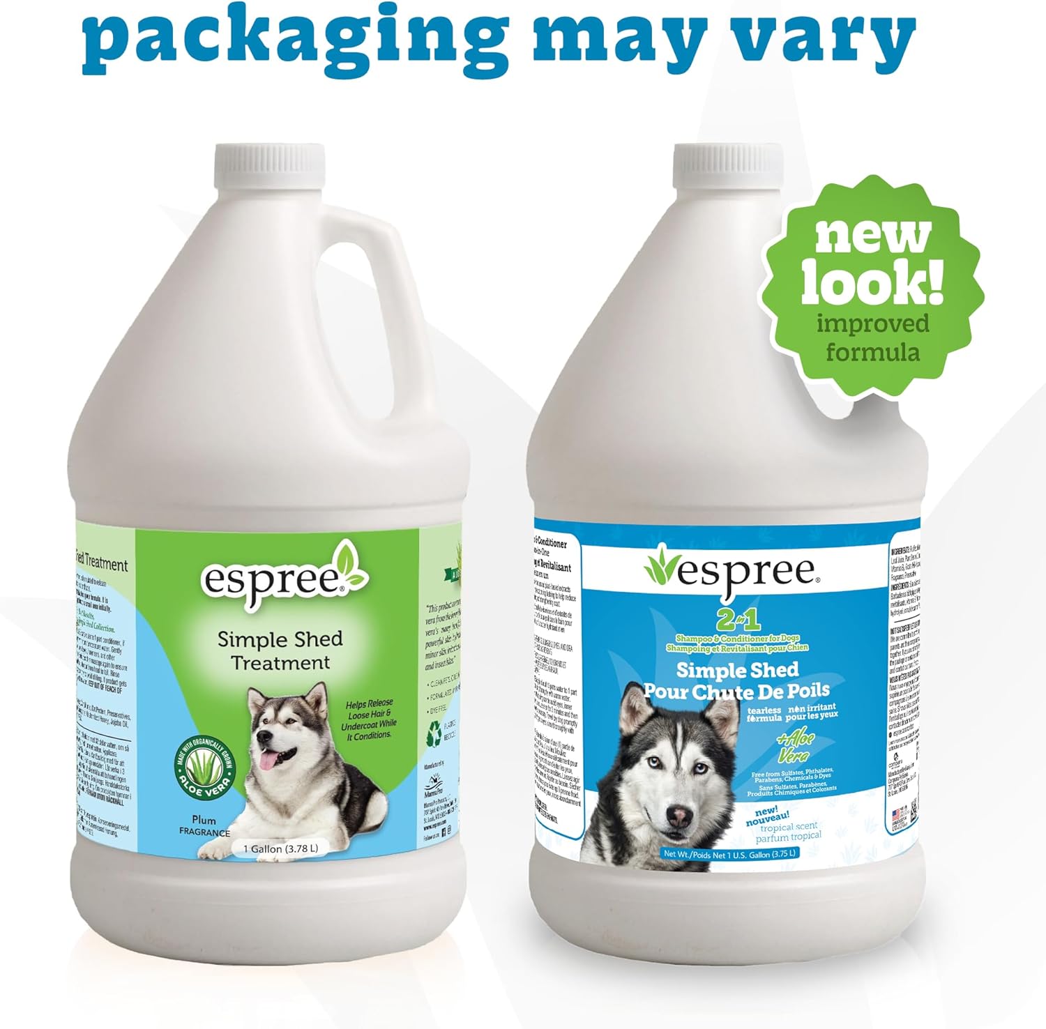 Espree Simple Shed Dog Conditioner, Shed Control with Goat’s Milk, Oat Hydrolysates & Chamomile to Reduce Shedding, Moisturize, and Strengthen Coat, Gentle for Sensitive Skin, Gallon