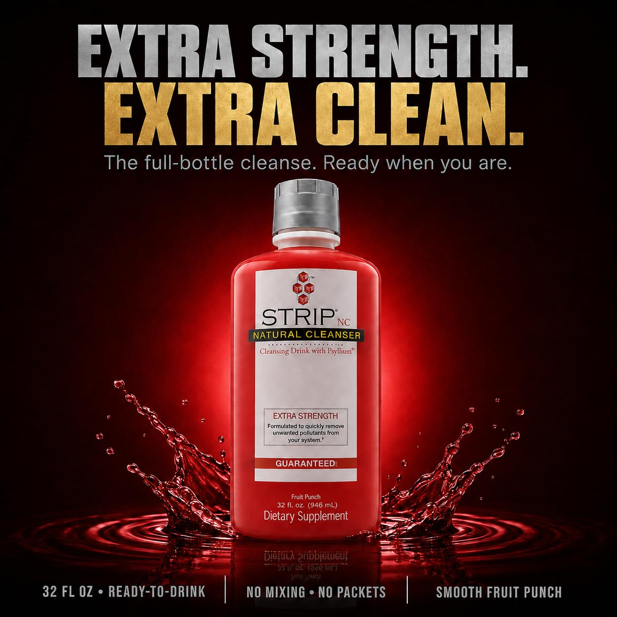 STRIP NC Natural Cleanser, Body Cleanse Detox Drink, 32 Fl Oz Fruit Punch — Amazon image 2