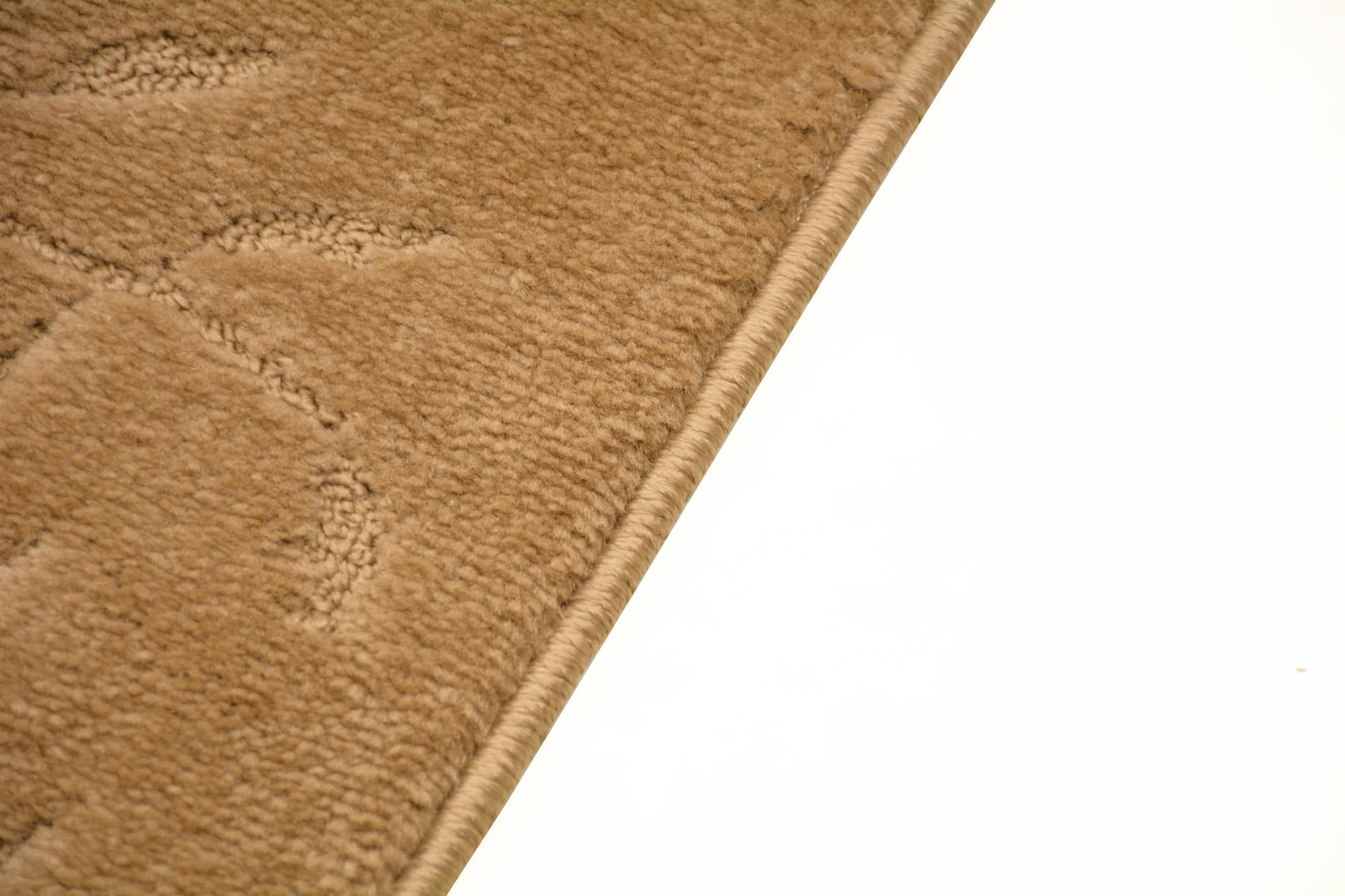 RugStylesOnline Custom Size Runner Rug Flower Beige Design Roll Runner 25 Inch Wide x Your Length Size Choice Slip Skid Resistant Rubber Back Cut to Size (Beige, 8 ft x 25 in)