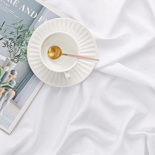 Miniatura 4 de Juego de sábanas de algodón de 400 hilos, tamaño individual, color violeta, 4 piezas, 100% algodón grapado, juego de sábanas de algodón suave con