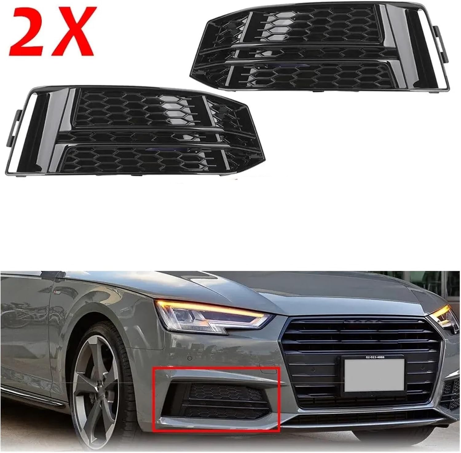 車フロントバンパーランプグリルグリルカバー と互換性がある Audi TT 