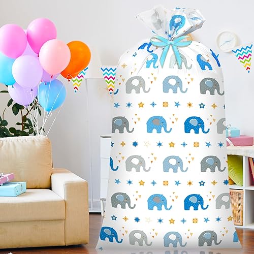 Miniatura 8 de DecorWoo - 4 bolsas de regalo jumbo de 48 pulgadas, bolsas de regalo de gran tamaño, bolsa de regalo de plástico grande para bodas, despedidas de