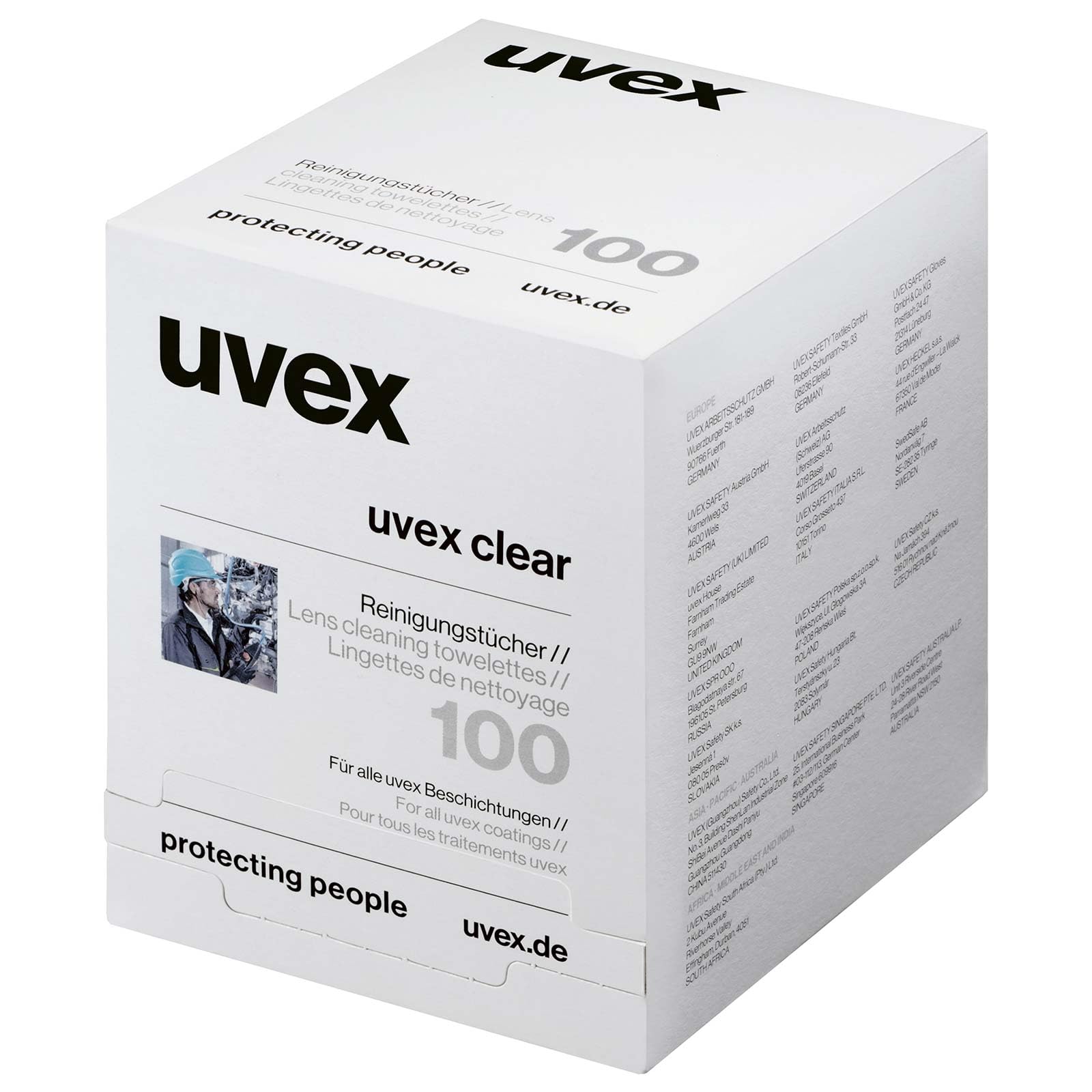 uvex 9963005 Glasses Cleaning Cloths, Pack of 100, Multi-Coloured - Image 2