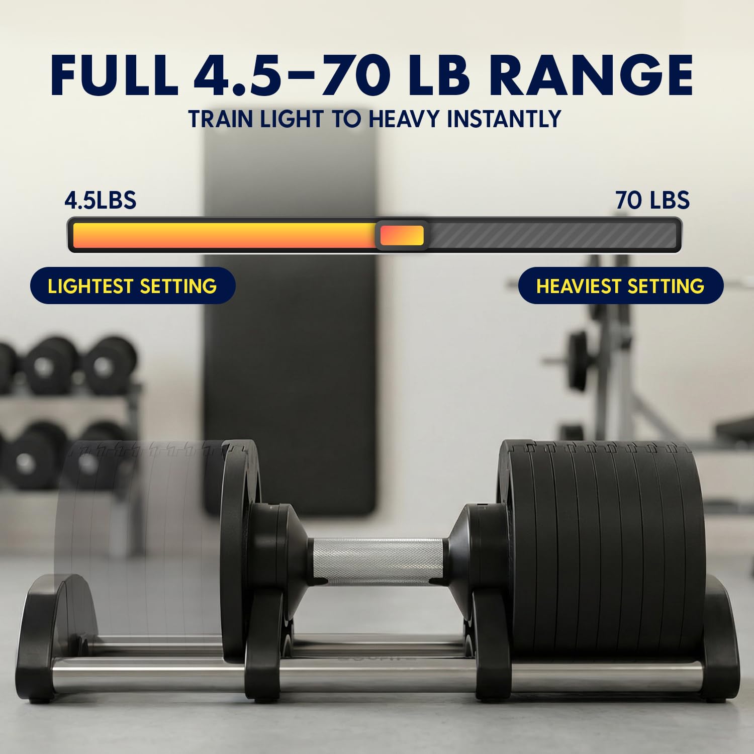 Adjustable Dumbbell Set 70-140LB Adjustable Dumbbells For Home Gym, Anti-Slip Handle With Heavy‑Duty Plates, Exercise Fitness Dumbbells For Home Gym Strength & Weight Training