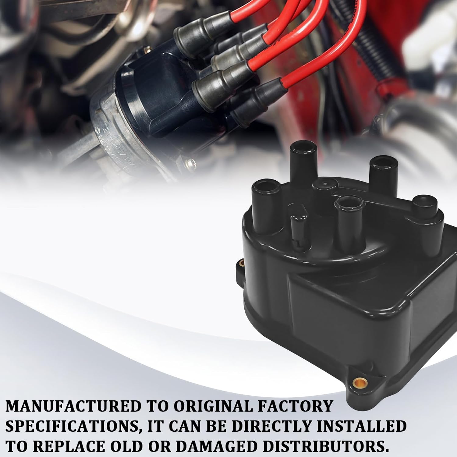 Ignition Distributor Cap and Rotor Kit Set for Honda Distributor Cap Replacement 30102-P54-006 30103-P08-003 for Honda Accord 92-01 Integra 1992-2000 Civic 1994-1997 Civic del Sol 1997-2001 CR-V