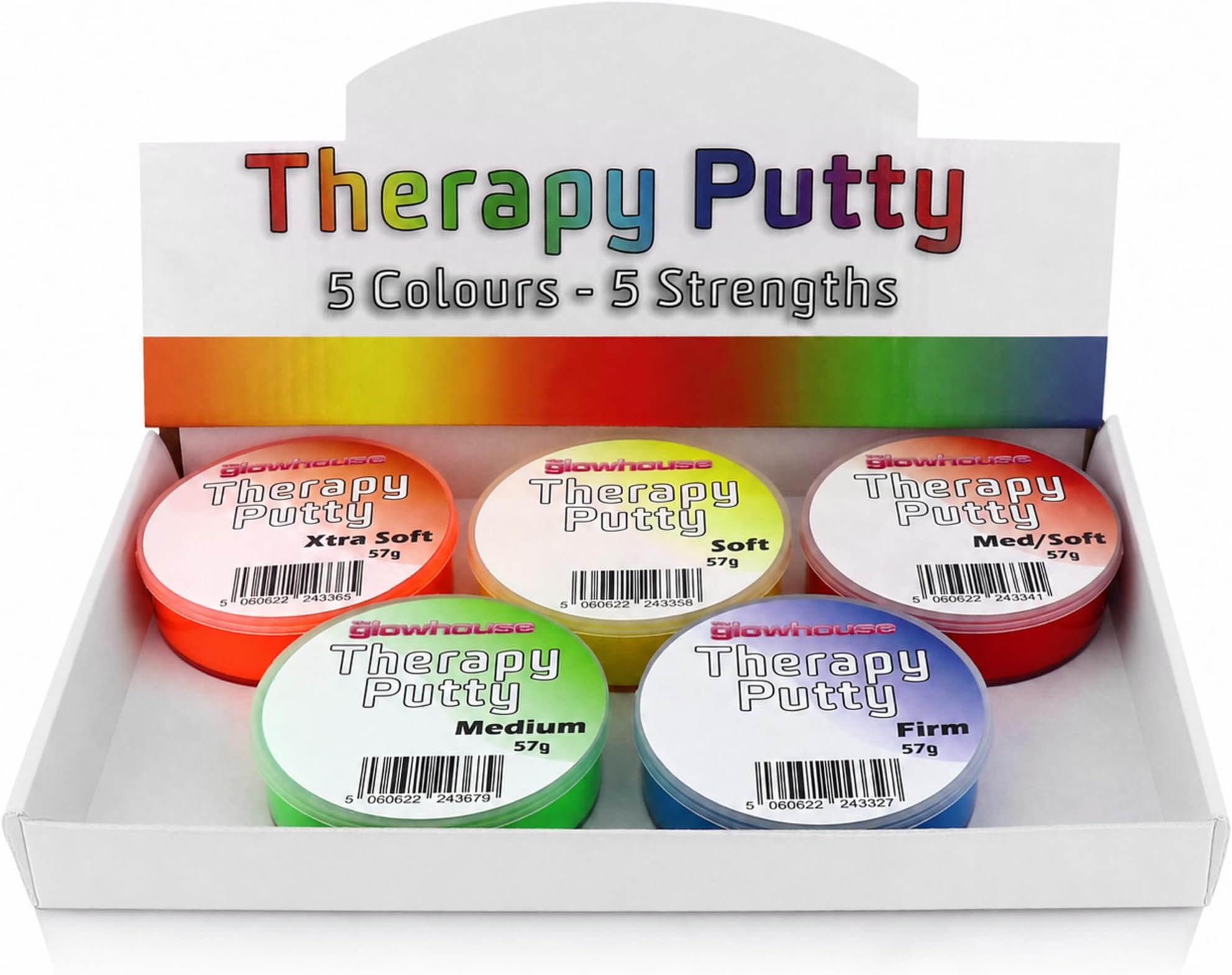 Medical Therapy Putty Set for Hand Exercise & Physio Rehab 5 Strengths, Extra Soft to Firm for Hands, Fingers, Wrists and Forearms – Arthritis, Carpal Tunnel, Stroke Recovery & Stress Relief