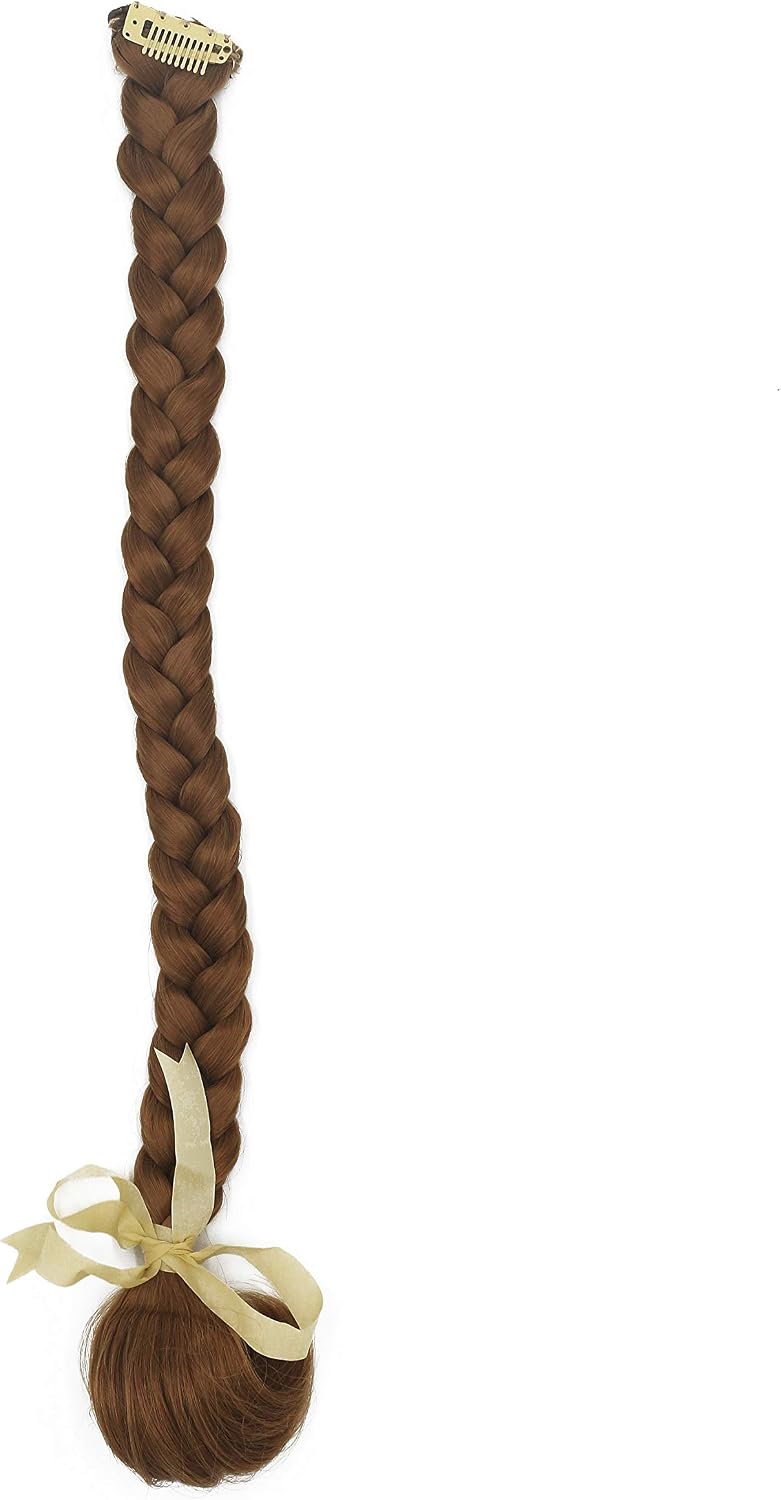 WIG ME UP - SA101 Hairpiece long Braided Clip-in Ponytail Braid plaited light brown brunette, Medium blonde (27L), 50 cm (1er Pack) - Image 3