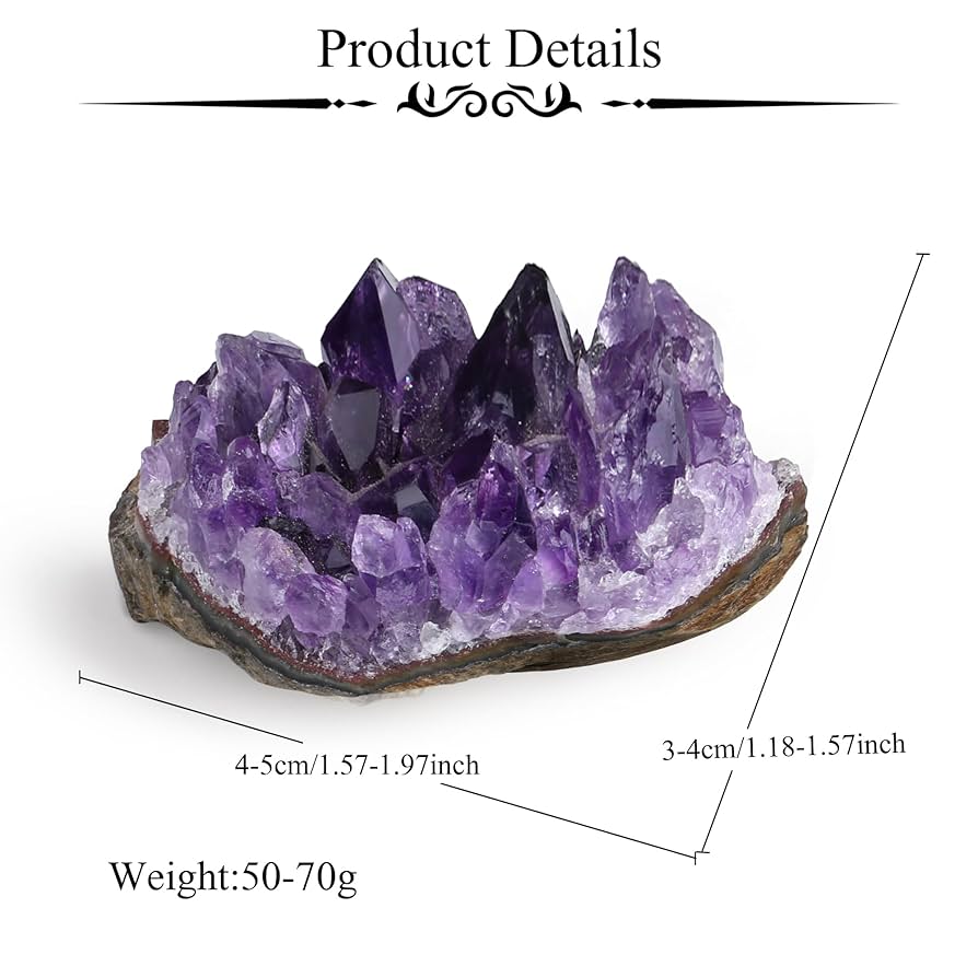 Amazon.com: ZHIYUXI Amethyst Crystal Cluster Rock Geode