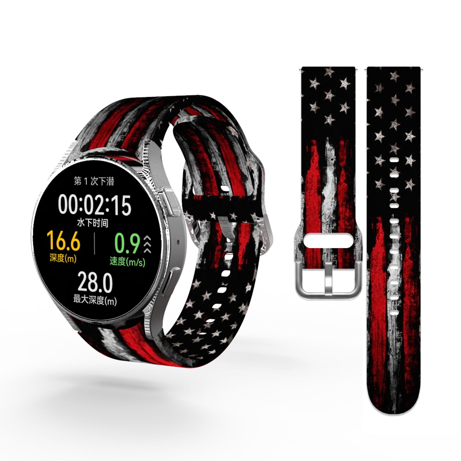 20mm Sport Band Compatible with Samsung Galaxy Watch 6 5 4 40mm 44mm/ Watch 6 Classic 43mm 47mm/ Watch 5 Pro 45mm/ Watch 4 Classic 42mm 46mm/ Watch 3