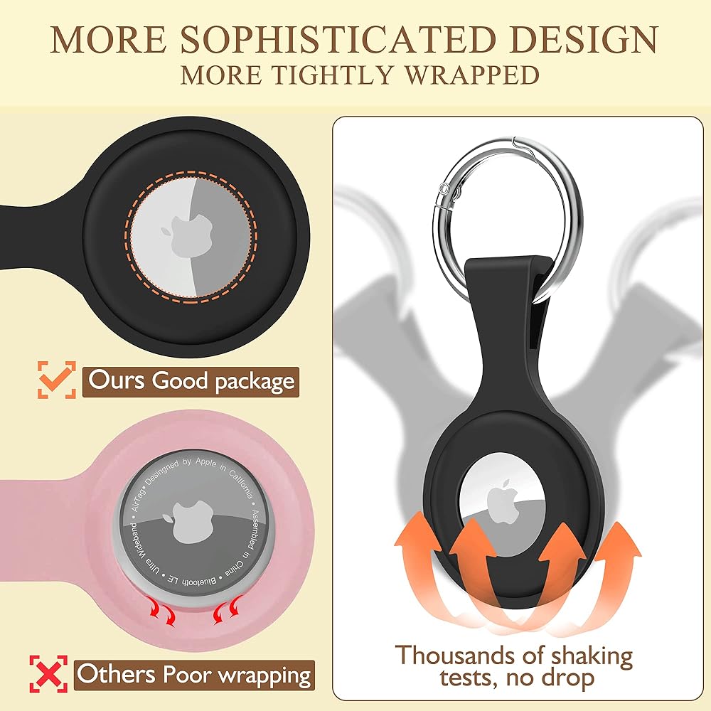 Amazon.co.jp: AirTagホルダー4個パック キーチェーン付きAirTag