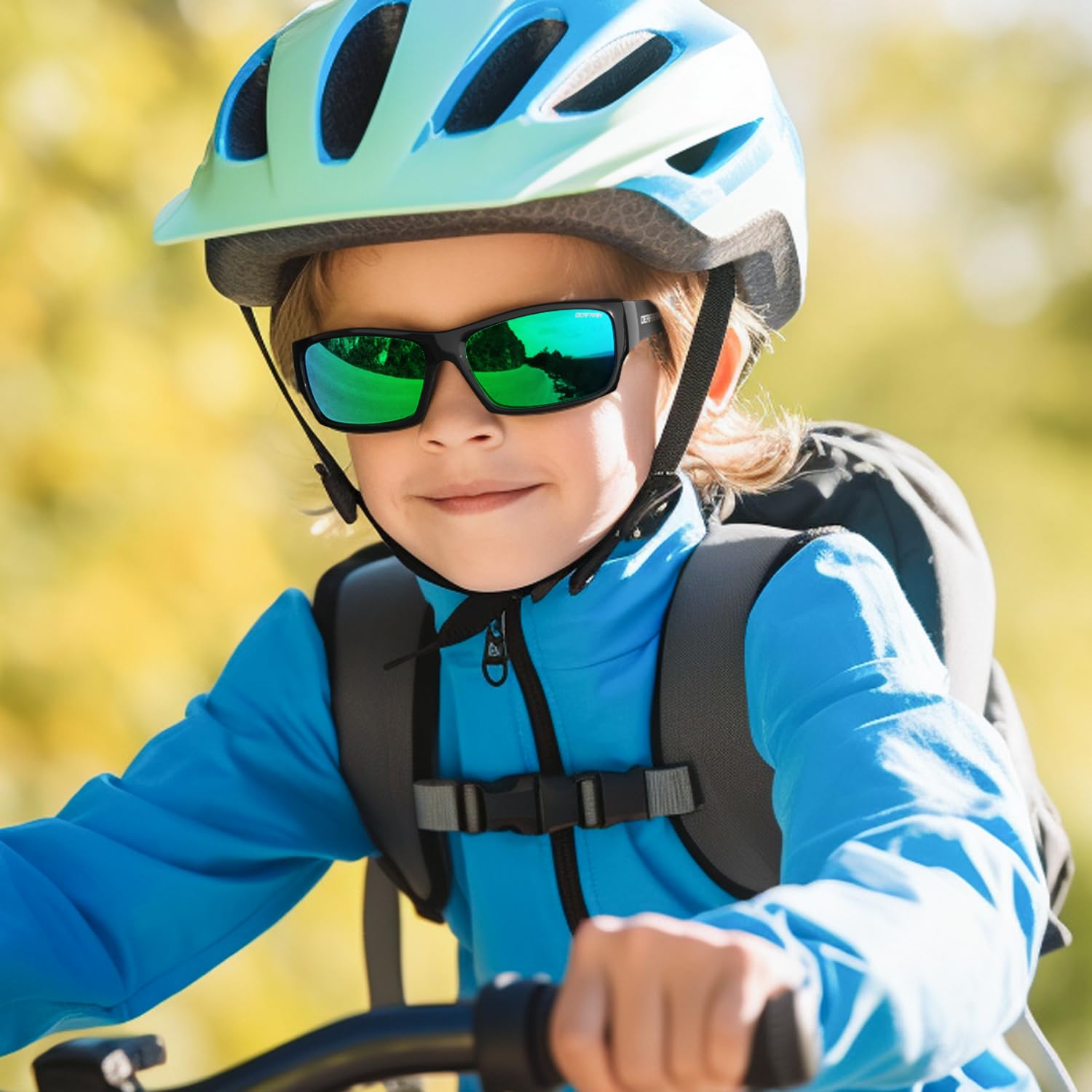 DEAFRAIN Sport-Sonnenbrille mit HD-polarisierten Gläsern, TPEE-Rahmen, ultraleichtes Design
