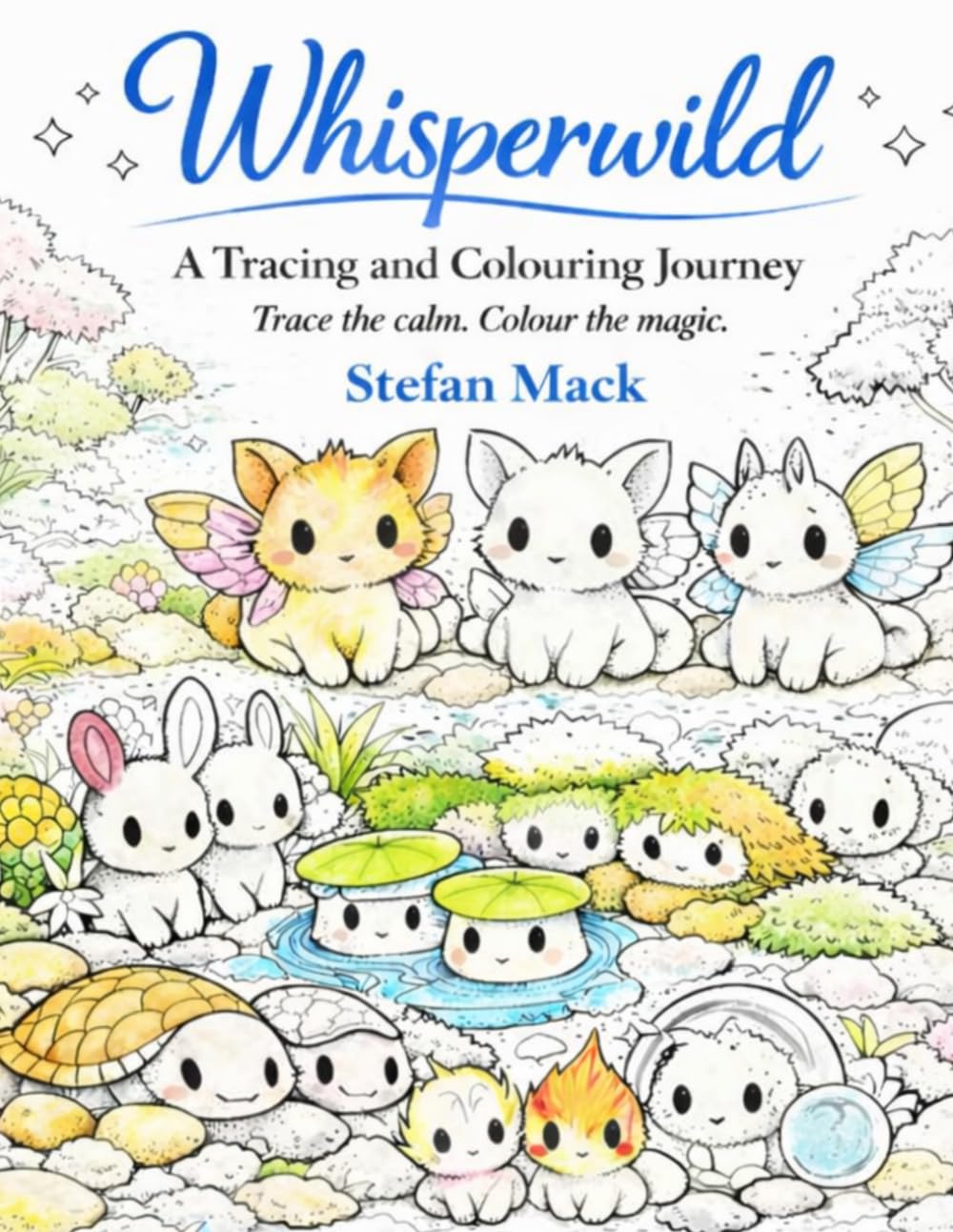 Whisperwild: A Line Art Tracing & Colouring Book