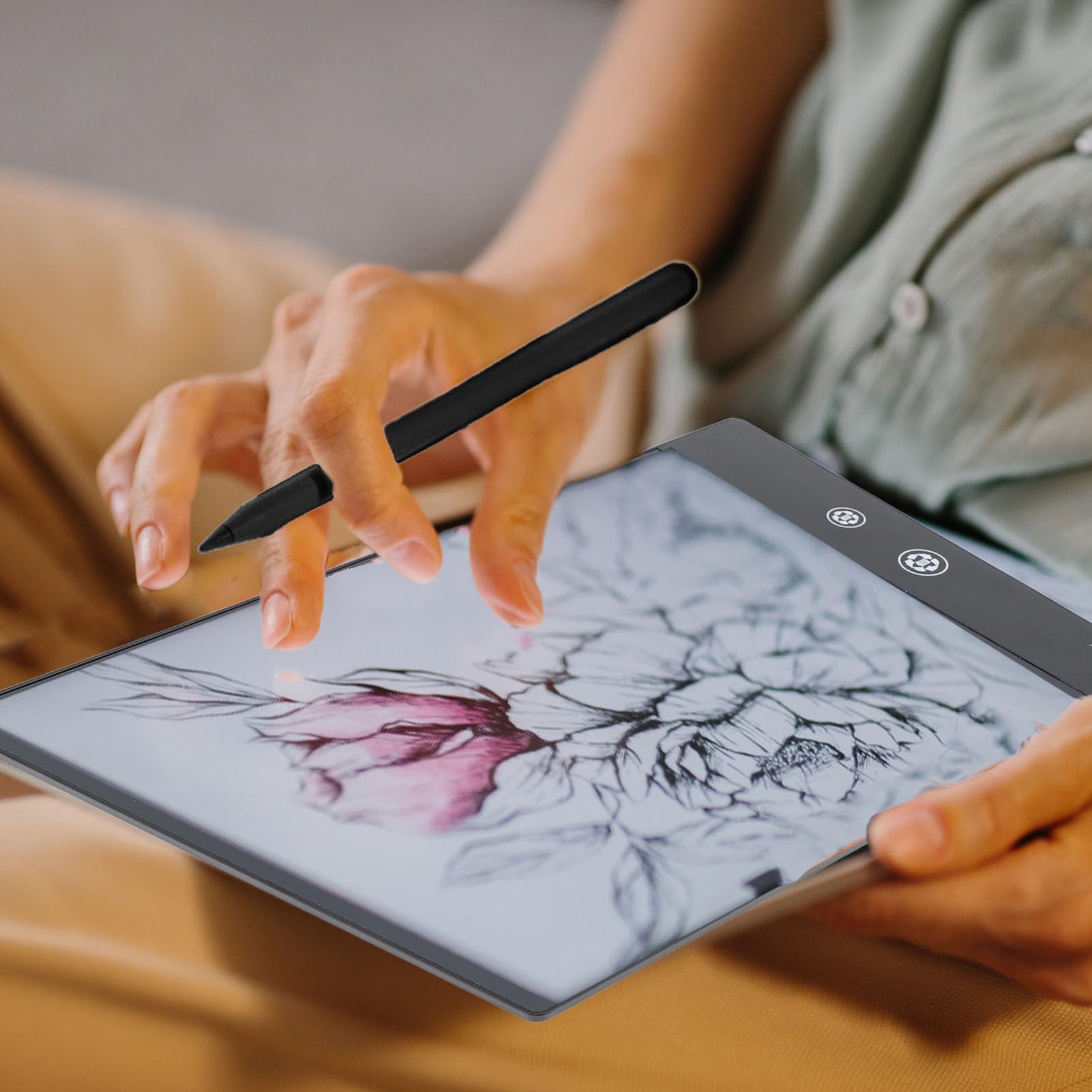 Tavoletta da Scrittura LCD, Tavoletta da Disegno Elettronica Riutilizzabile Cancellabile a Doppio Schermo da 11,5, Scrittura Digitale Portatile per Bambini e Adulti