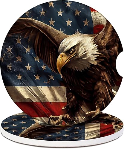 Miniatura 24 de Portavasos para automóvil, posavasos de cerámica absorbente para atardecer de montaña, portavasos para bebidas, accesorios de automóvil para mujeres