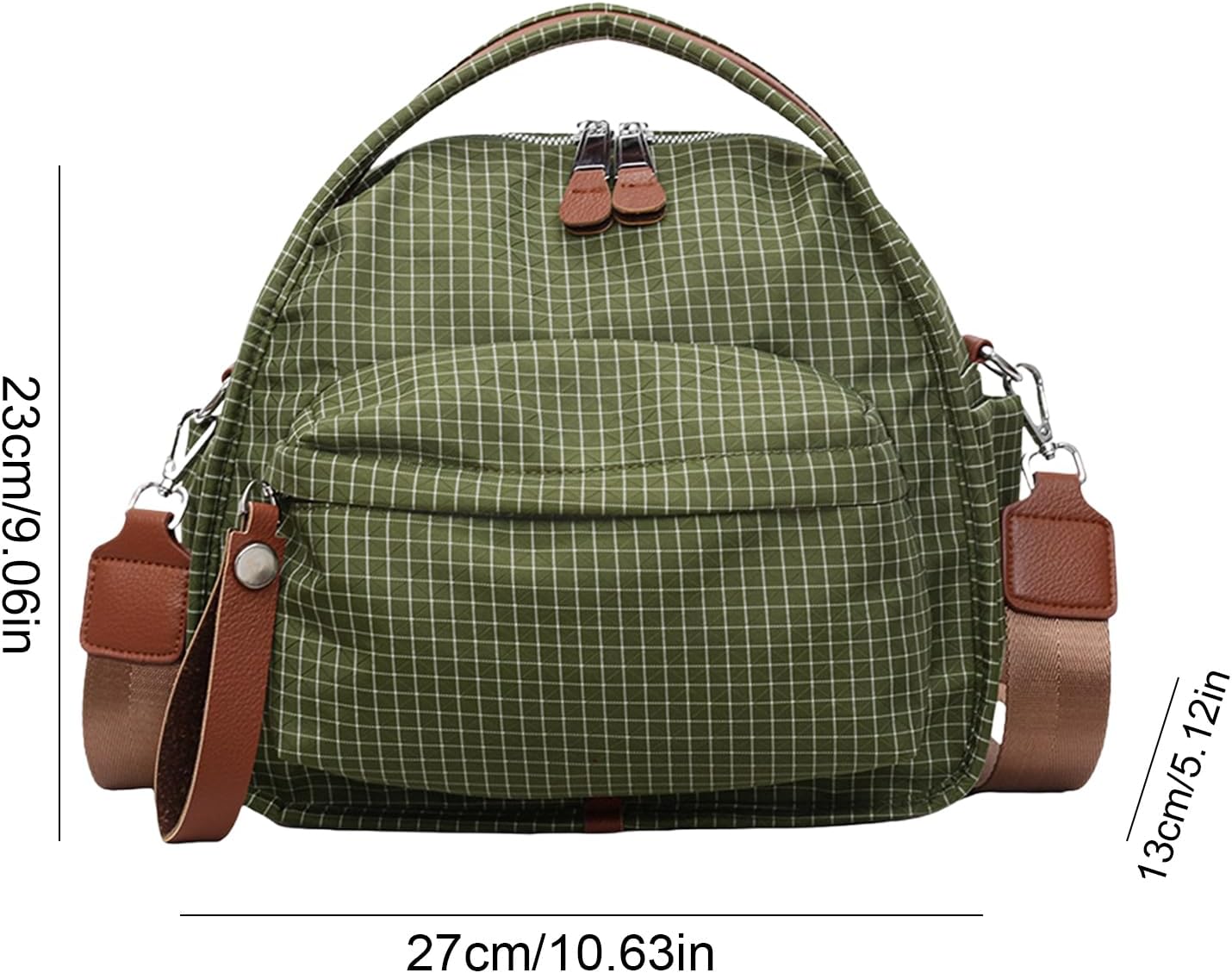 Solid Color Nylon Crossbody Bag for Women Soft Handbag with Top Handle Casual Shoulder Bag Elegant Square Purse