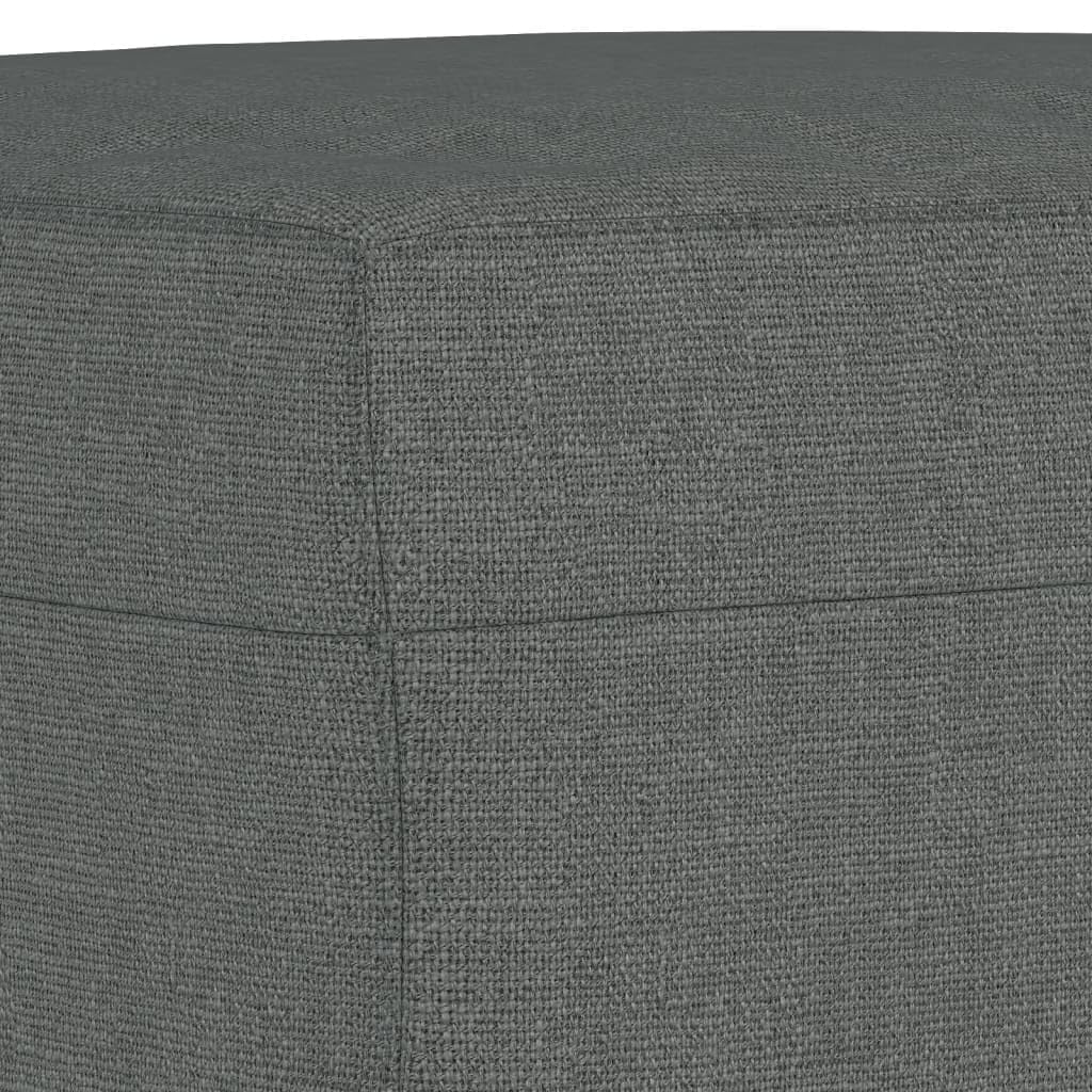 Juego de 4 muebles de salón con sillón de 2 plazas y 3 plazas y taburete, 198 x 77 x 80 cm, color gris oscuro, tejido resistente, diseño moderno para salón, balcón y dormitorio juvenil