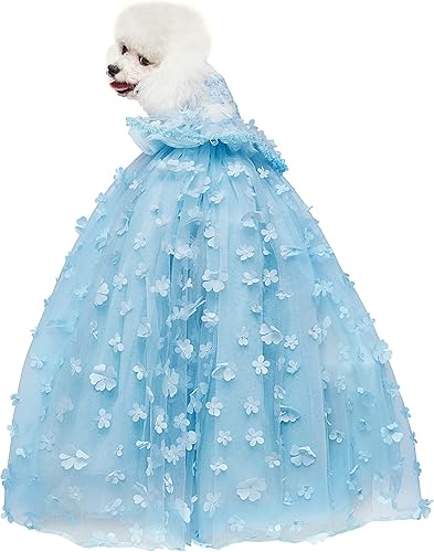 Miniatura 2 de Vestido de encaje dorado con purpurina para perros, falda tutú de princesa para perros pequeños y medianos, mascotas, cumpleaños, boda, fiesta de